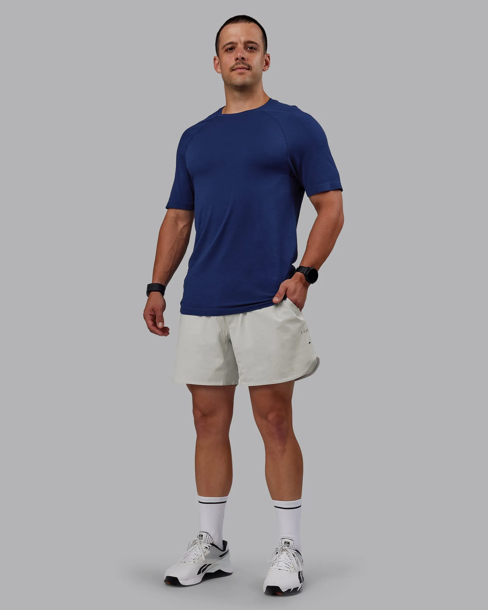 AeroFLX+ Seamless Tee - Midnight Blue/Midnight Blue sold by LSKD