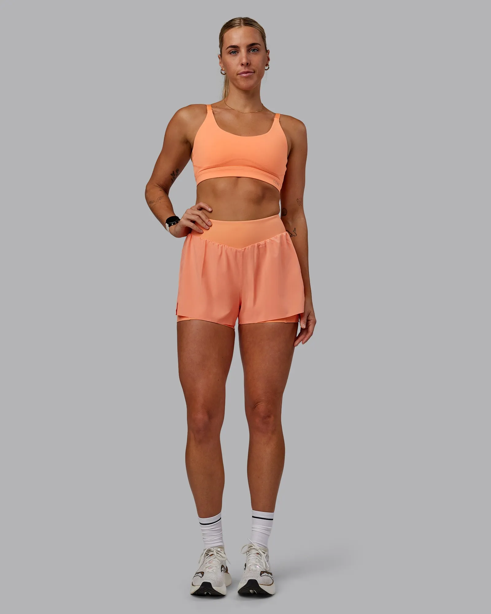 Agility 3" Inseam Lined Run Short - Cantaloupe sold by LSKD product image thumbnail 3