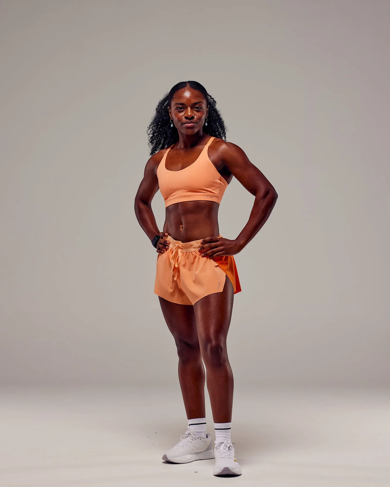 Accelerate 3" Running Short - Cantaloupe Colourblock sold by LSKD product image thumbnail 4