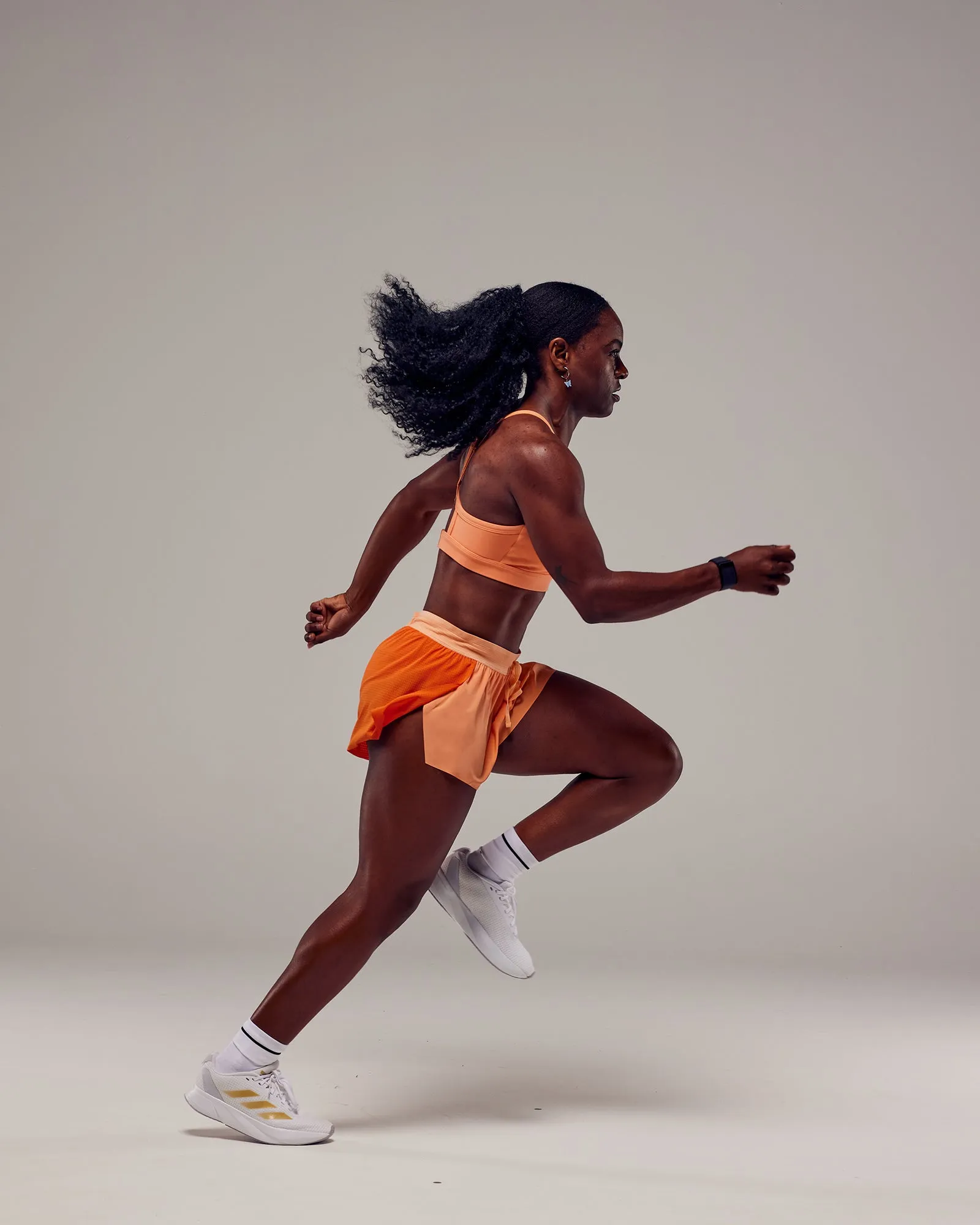 Accelerate 3" Running Short - Cantaloupe Colourblock sold by LSKD