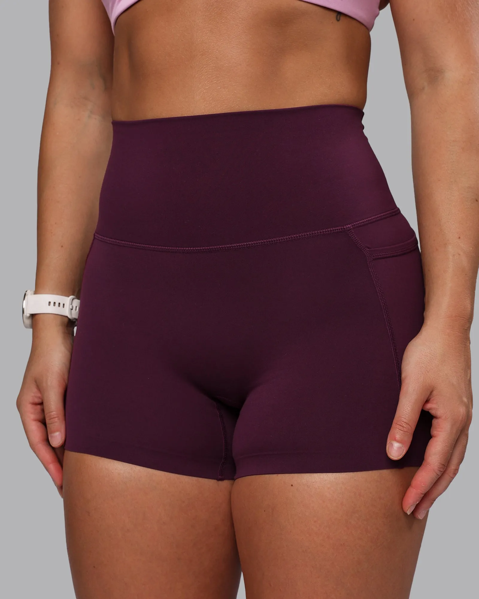 Elixir X-Short Tight With Pockets - Cherry Lacquer sold by LSKD product image thumbnail 2