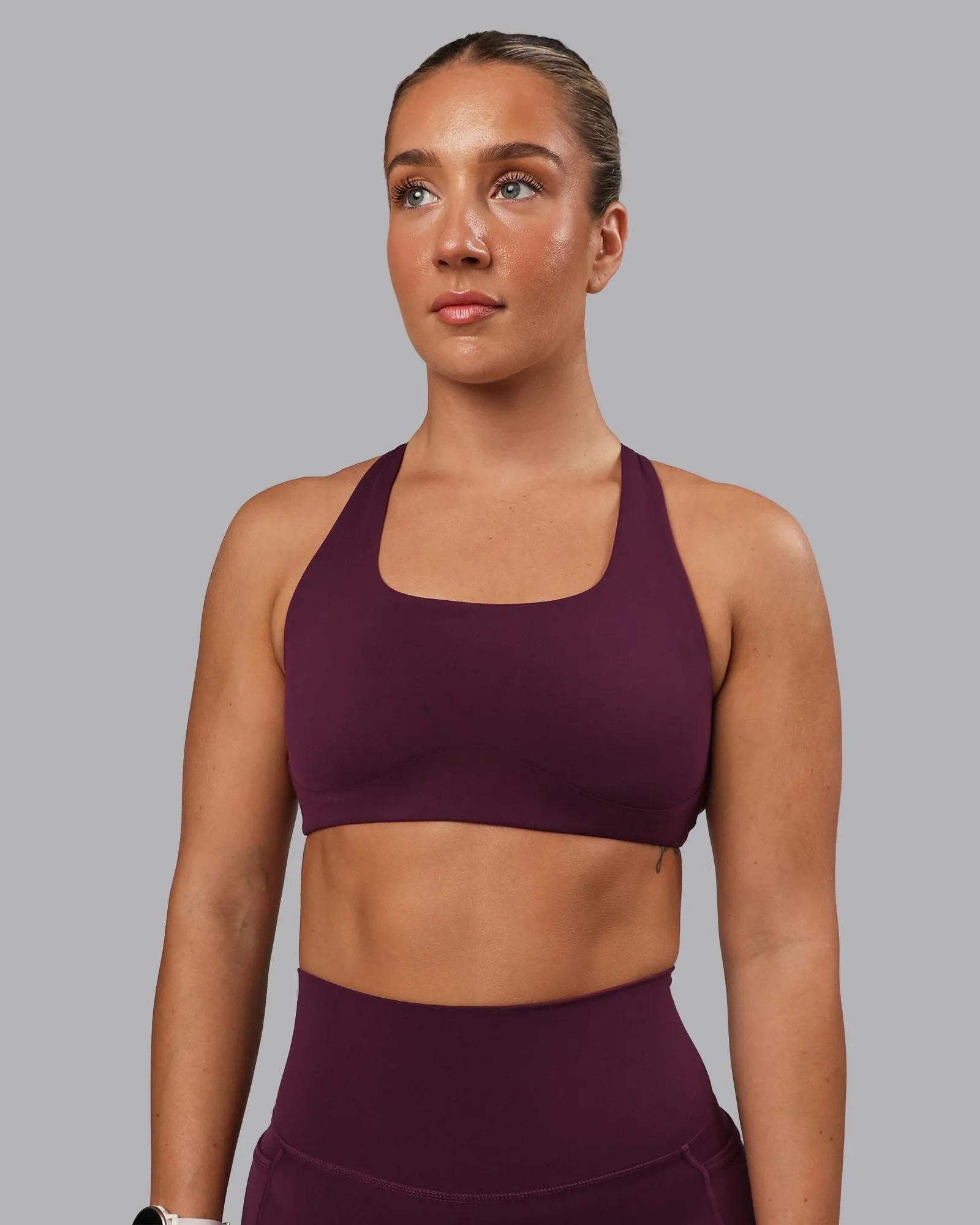 Aspire Sports Bra - Cherry Lacquer sold by LSKD product image thumbnail 2