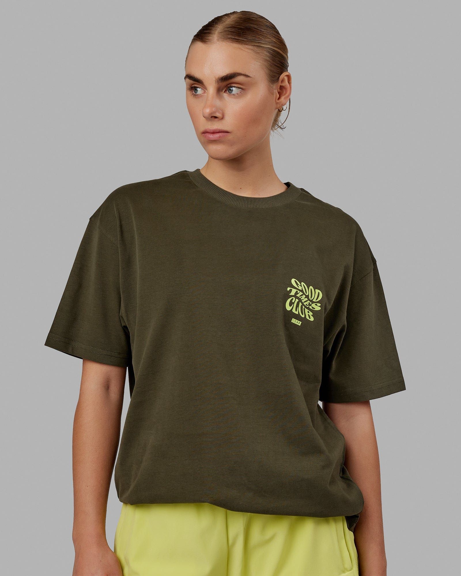 Unisex Good Times Heavyweight Tee Oversize - Forest Night-Mint sold by LSKD product image thumbnail 4