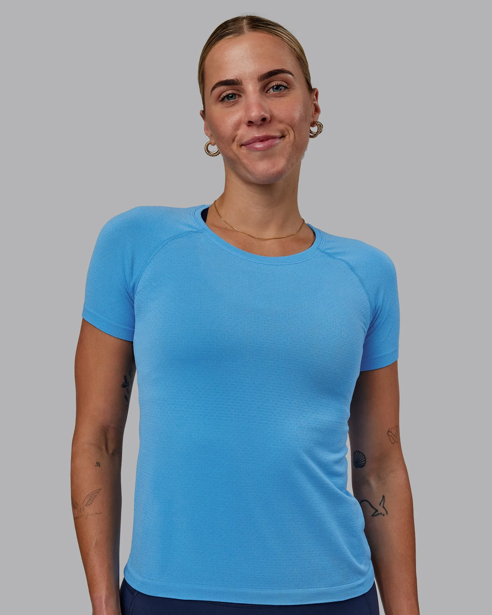 AeroFLX+ Seamless Tee - Azure Blue/Azure Blue sold by LSKD product image thumbnail 2