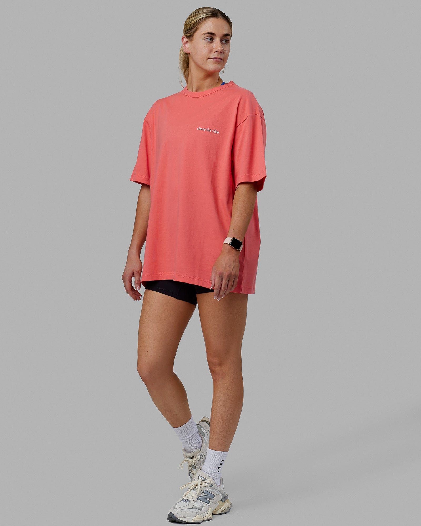 Unisex Taylor Tee Oversize - Coral sold by LSKD product image thumbnail 3