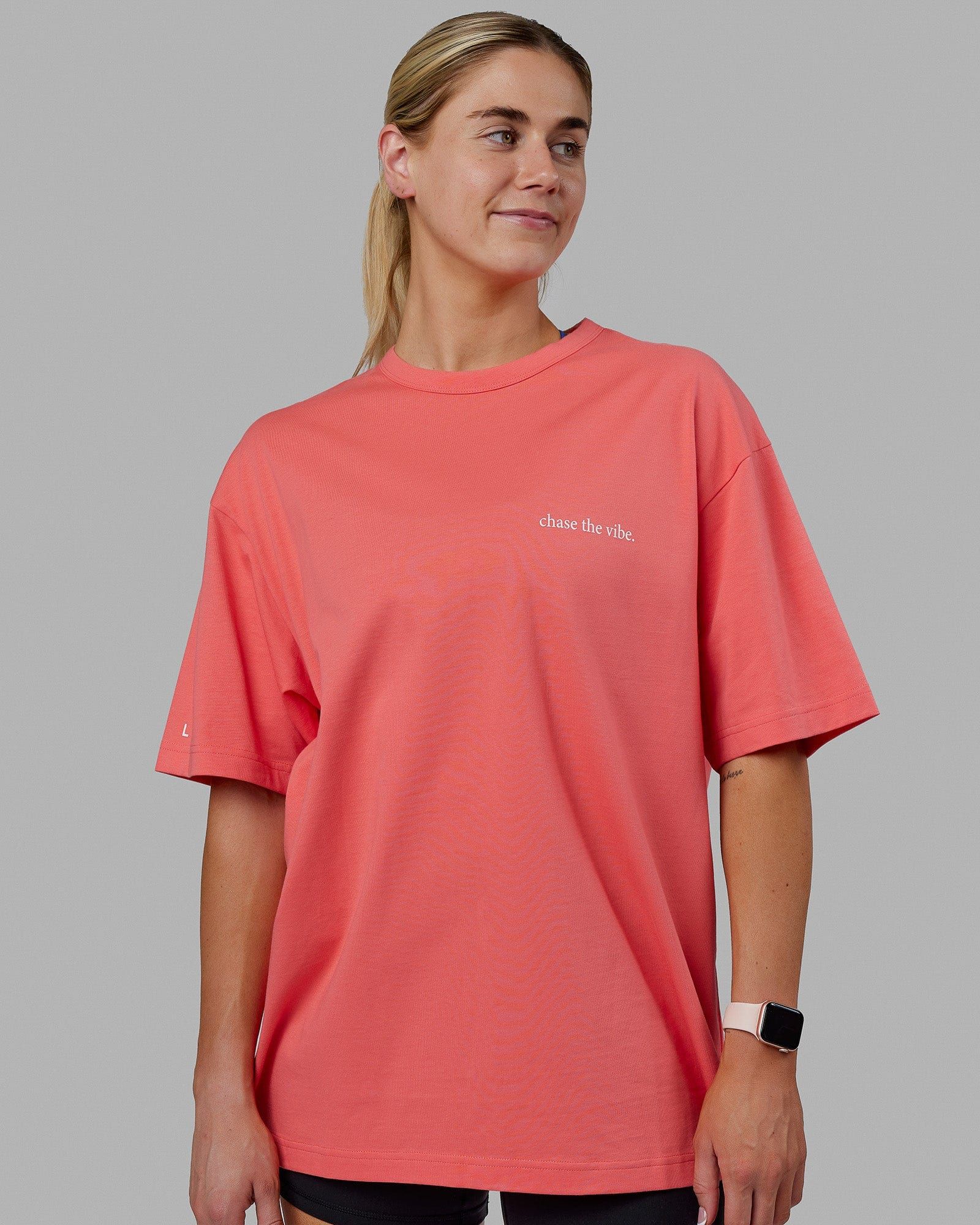 Unisex Taylor Tee Oversize - Coral sold by LSKD product image thumbnail 5