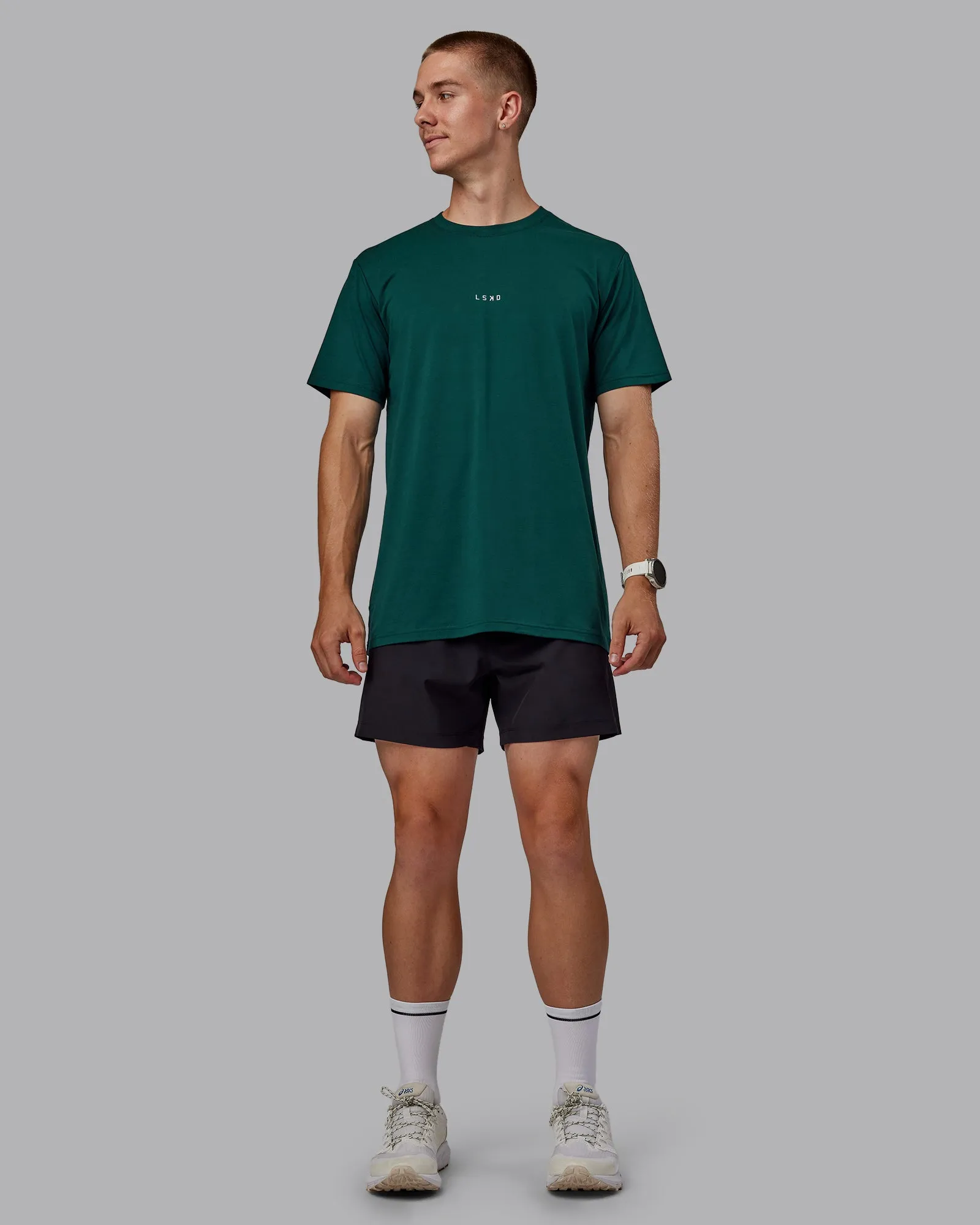 Base FLXCotton Tee - Dark Moss sold by LSKD product image thumbnail 5