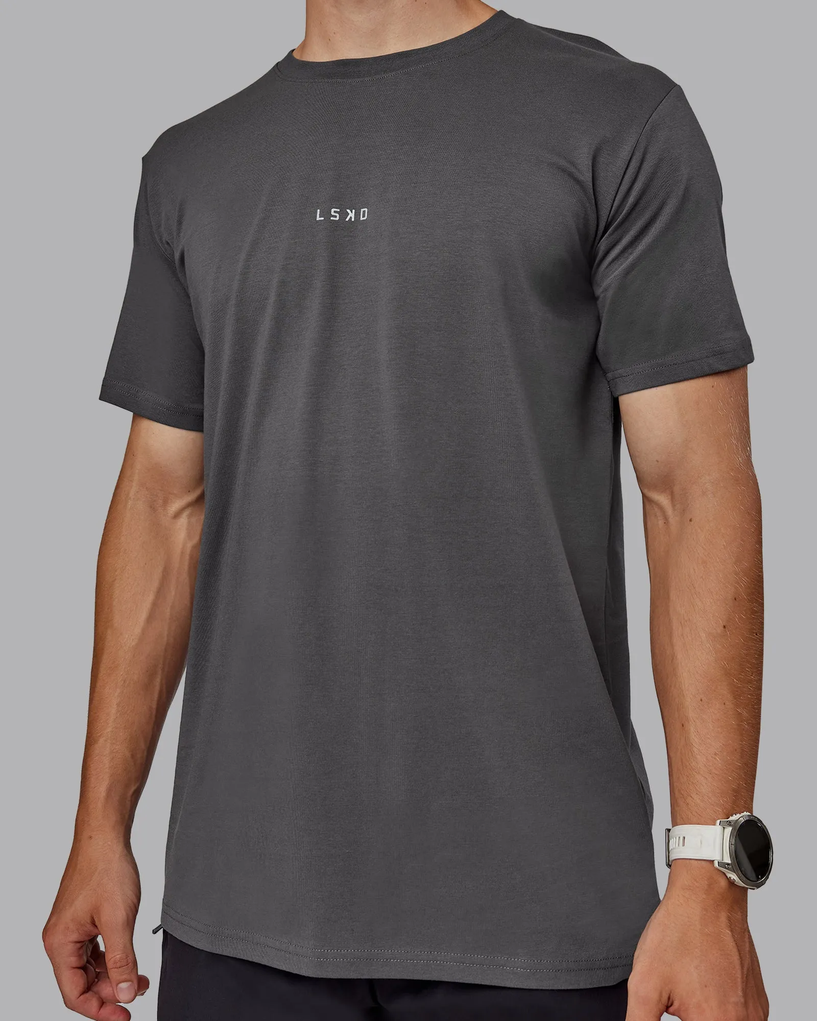 Base FLXCotton Tee - Dark Storm sold by LSKD product image thumbnail 5