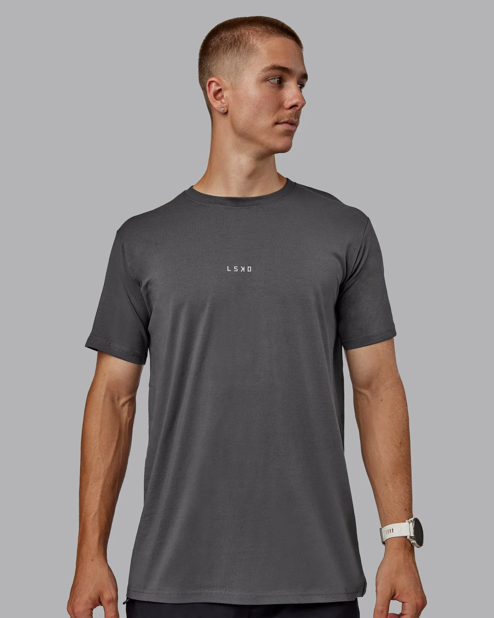 Base FLXCotton Tee - Dark Storm sold by LSKD product image thumbnail 2