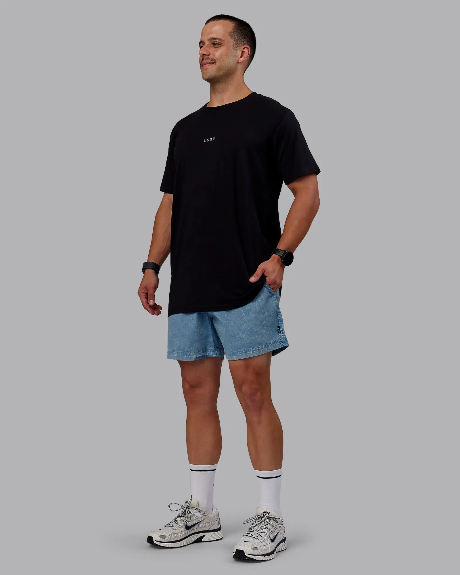 Washed Daily 5" Short - Elemental Blue sold by LSKD product image thumbnail 3