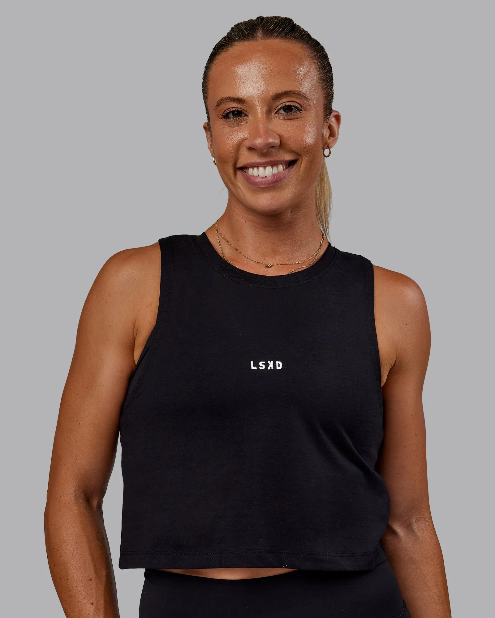 Go-To FLXCotton Tank - Black-White sold by LSKD