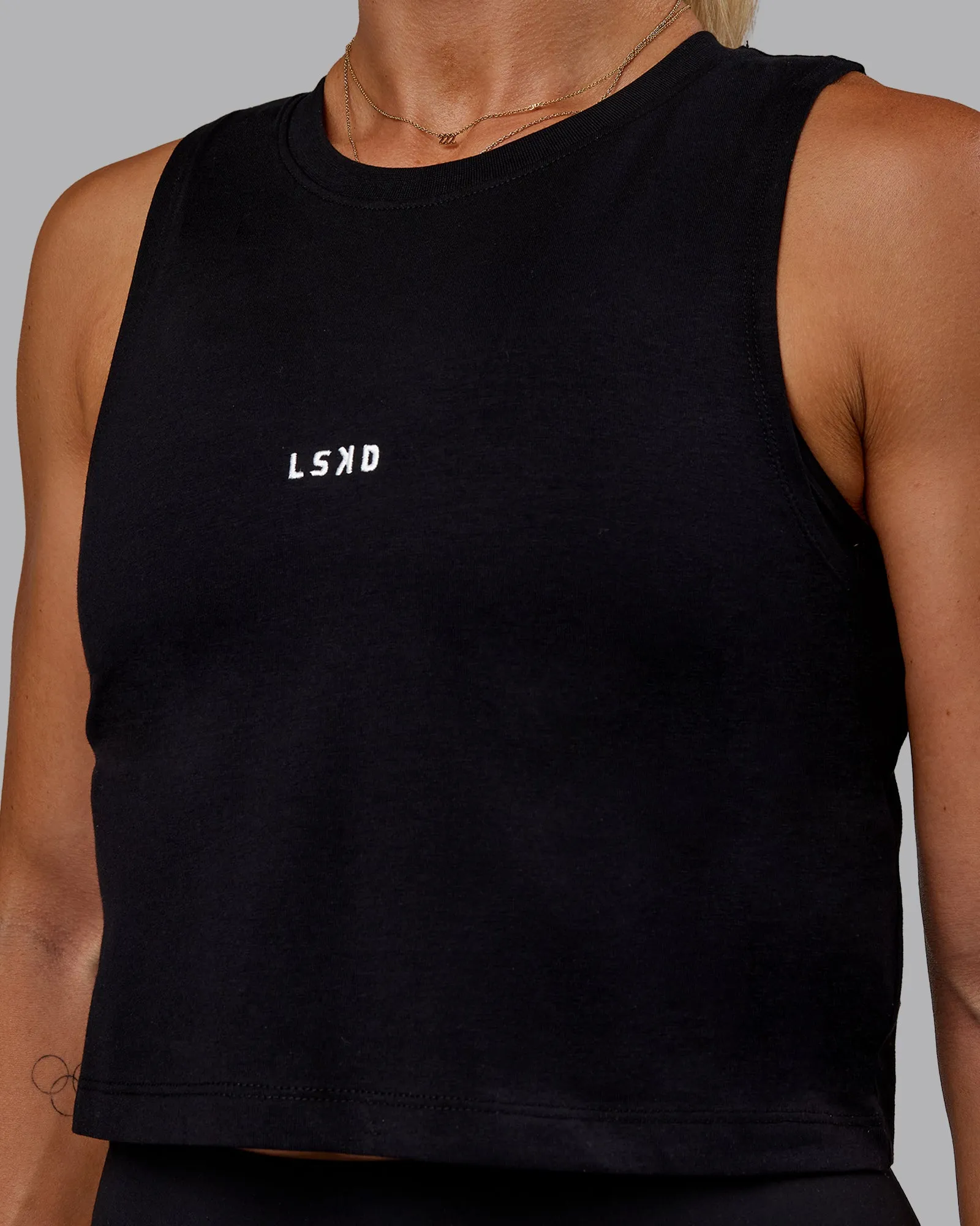 Go-To FLXCotton Tank - Black-White sold by LSKD product image thumbnail 3