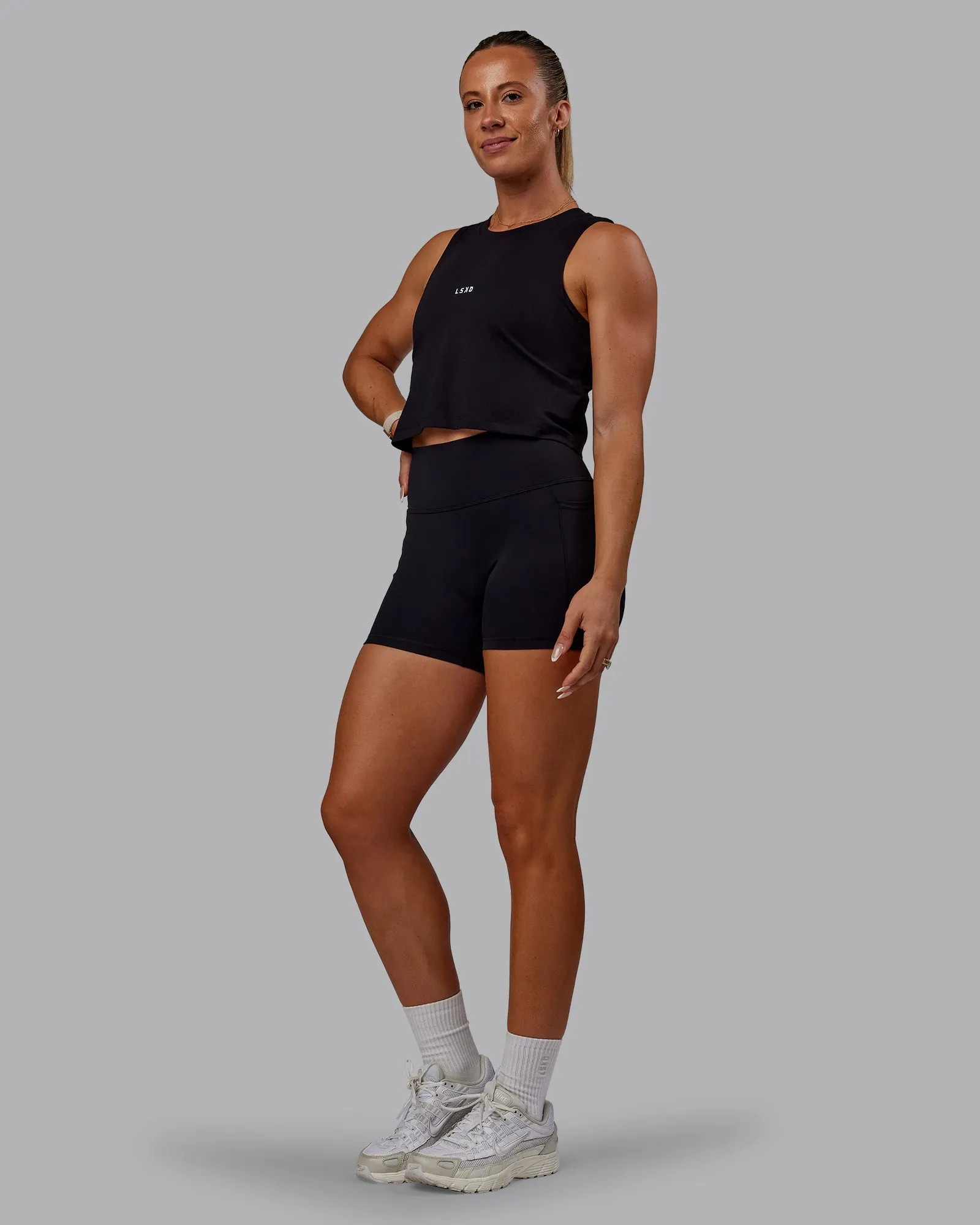 Go-To FLXCotton Tank - Black-White sold by LSKD product image thumbnail 5