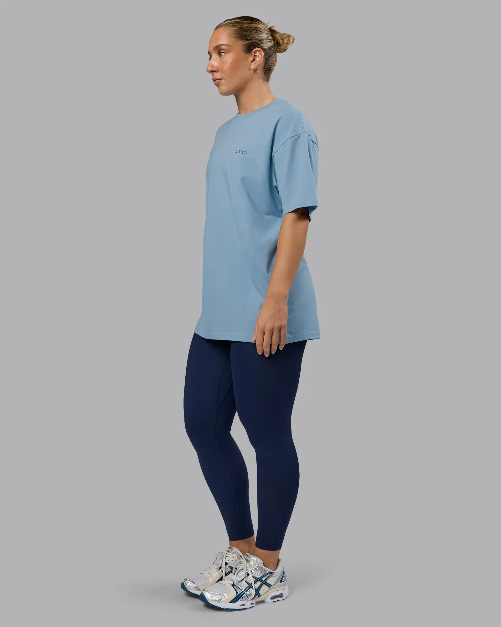 1% Better Value Series FLXCotton Tee Oversize - Glacier Lake-Indigo sold by LSKD product image thumbnail 3