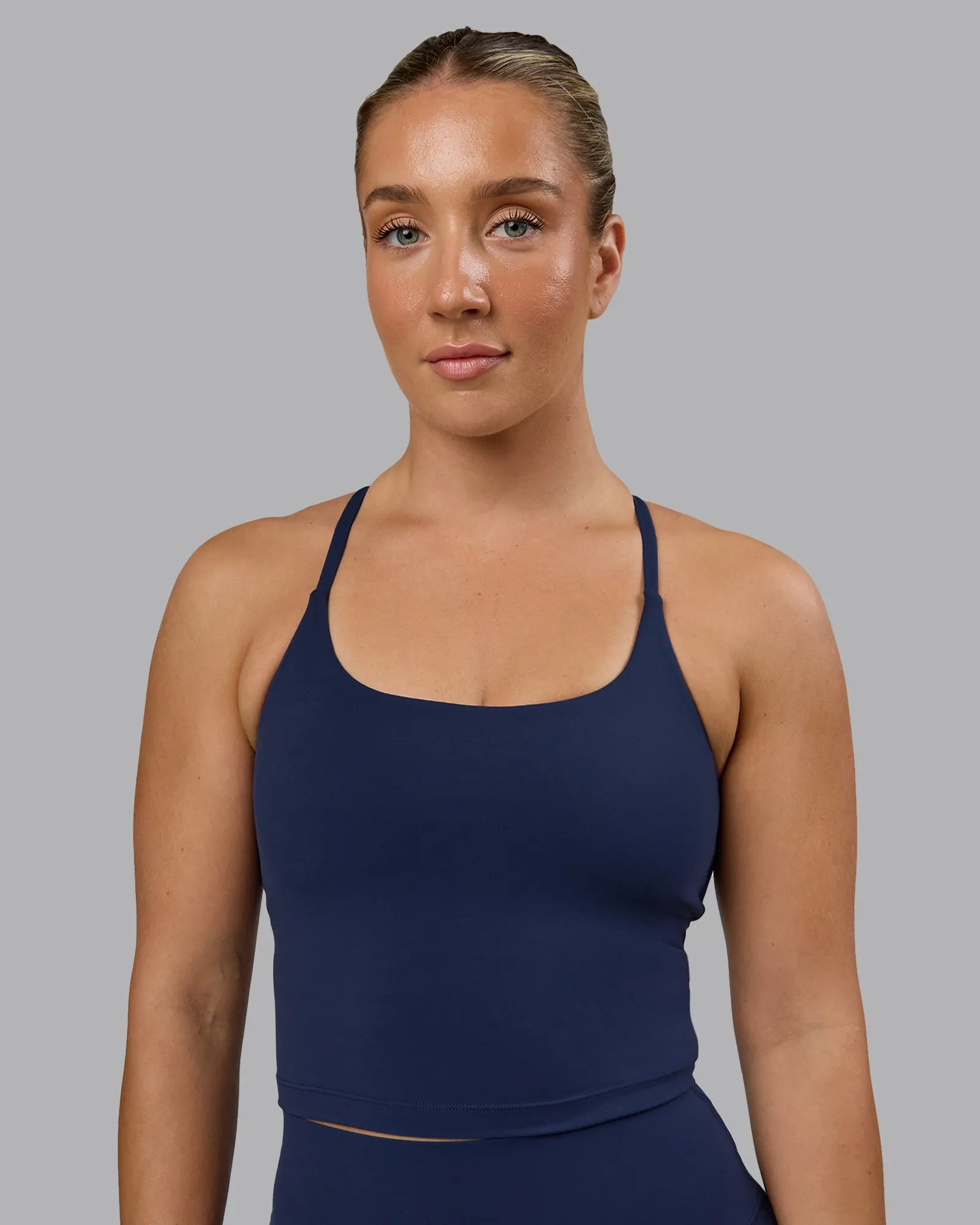 Twist Tank With Shelf Bra - Future Navy sold by LSKD product image thumbnail 2