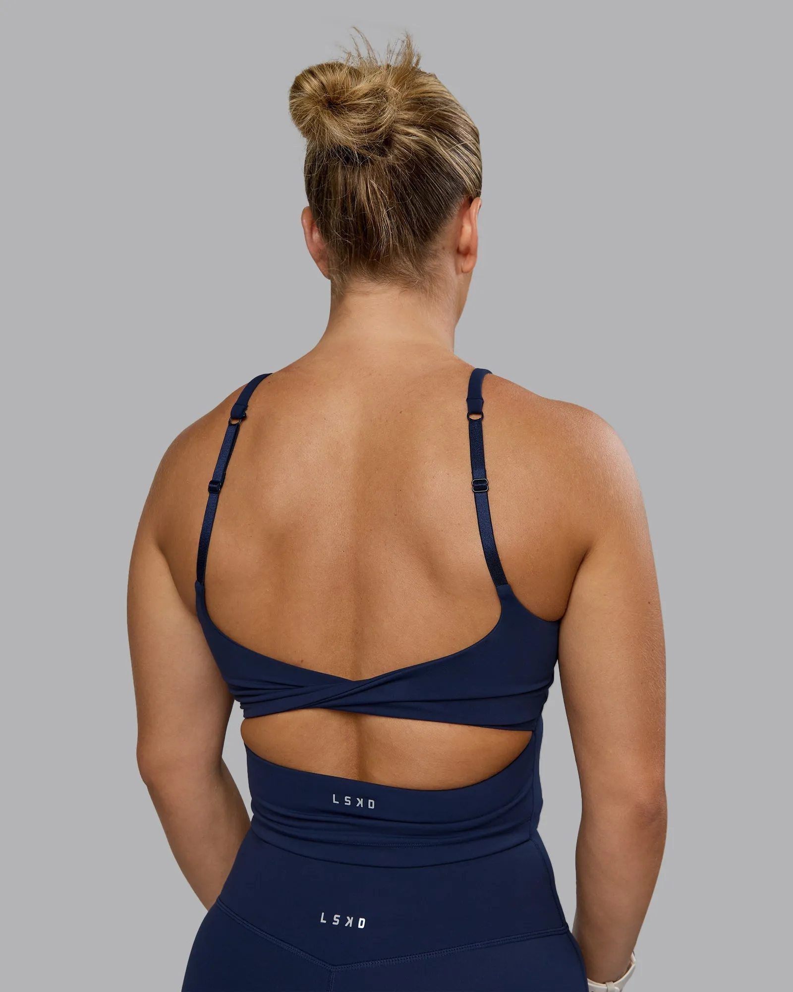 Twist Tank With Shelf Bra - Future Navy sold by LSKD product image thumbnail 3