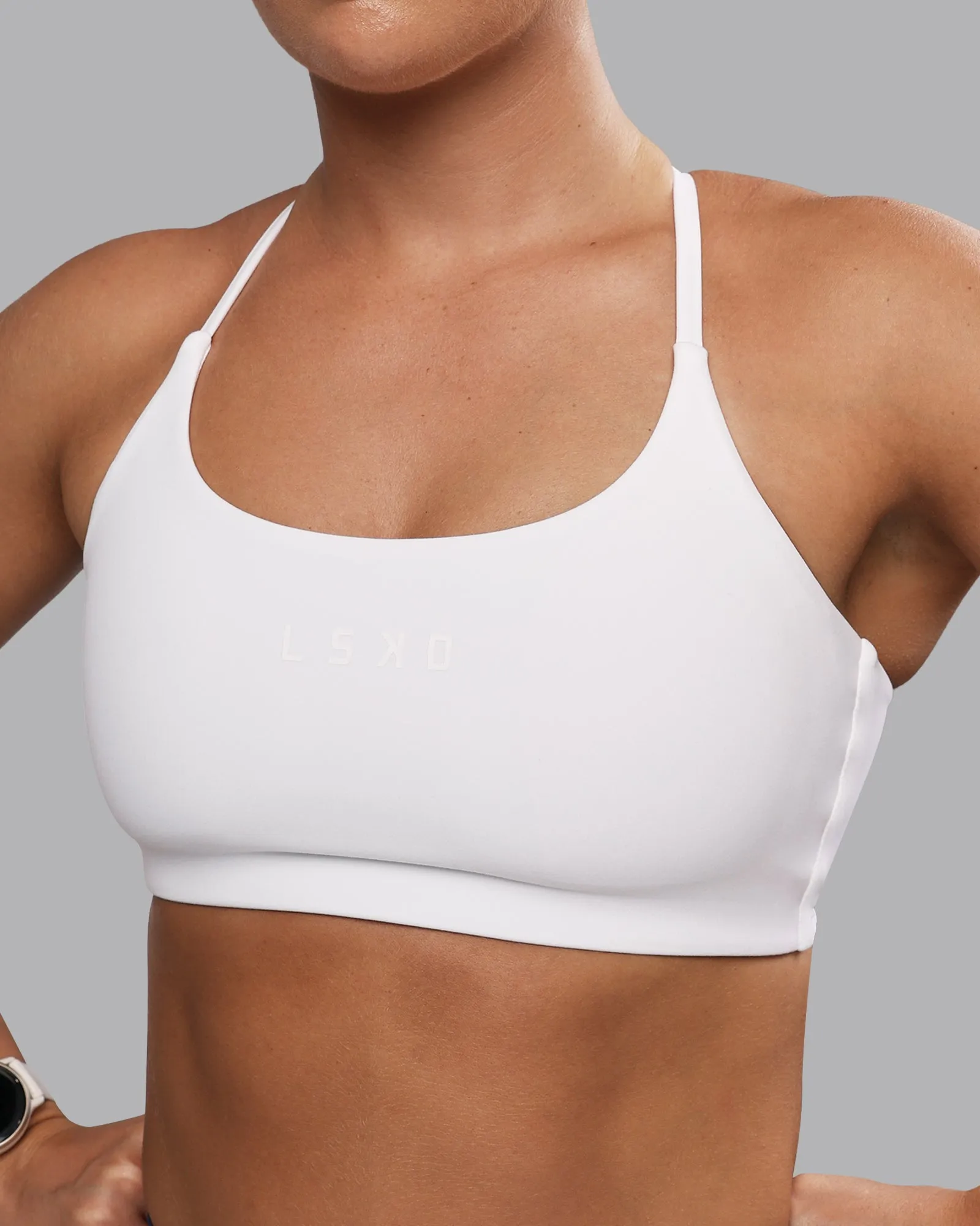 Twist Sports Bra - White sold by LSKD product image thumbnail 3