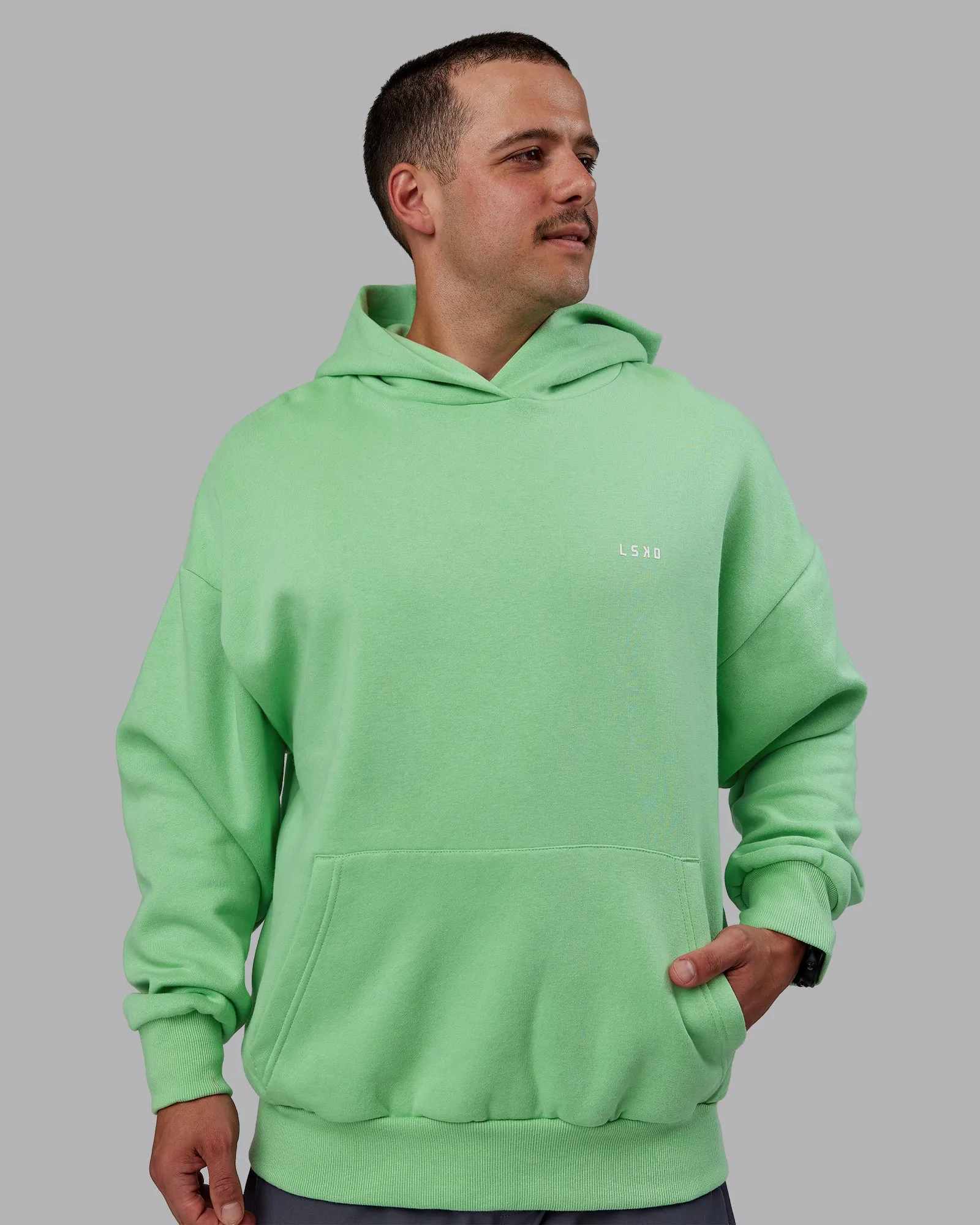 1% Better Value Series Oversized Hoodie - Surreal Green-White sold by LSKD product image thumbnail 4