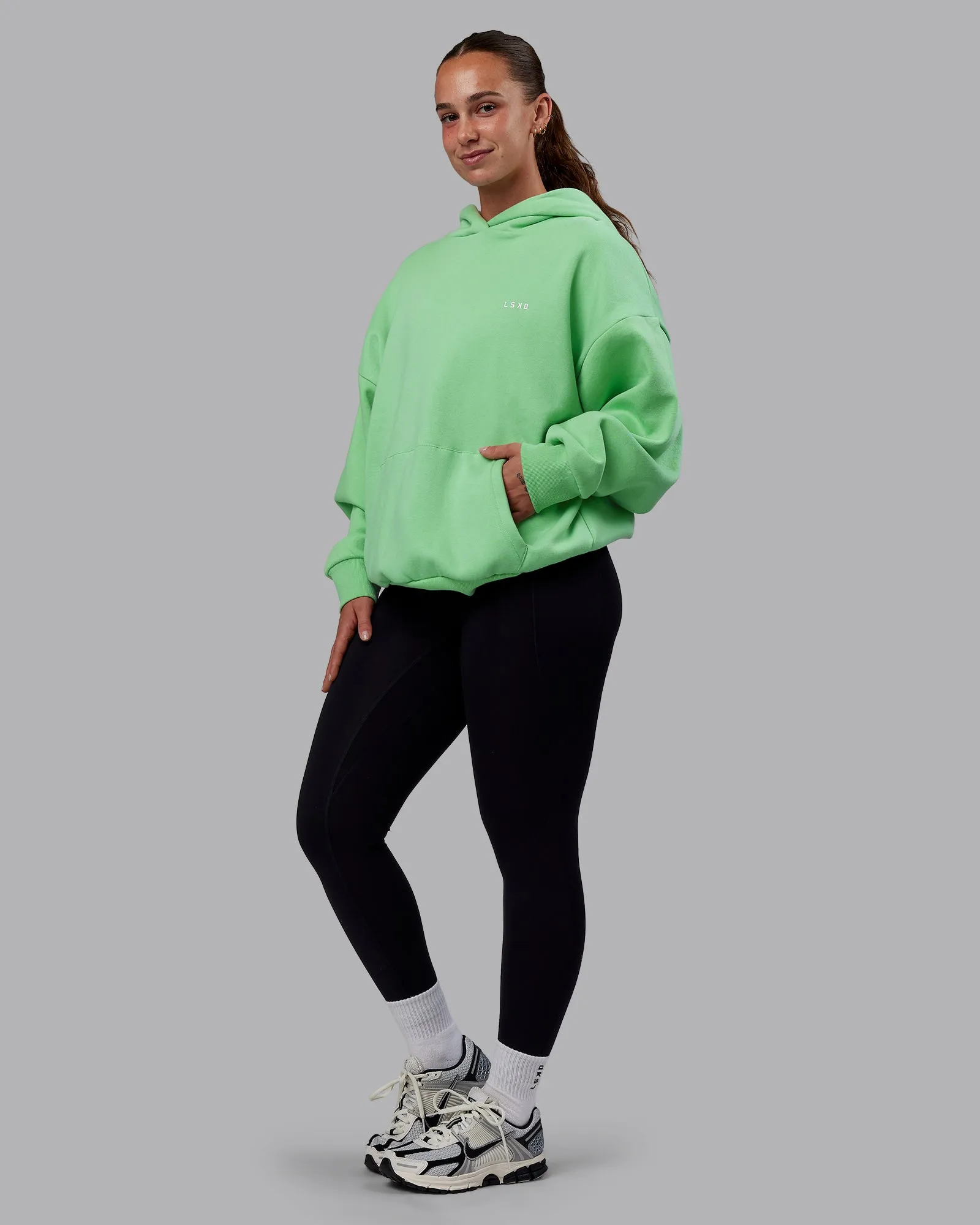 1% Better Value Series Oversized Hoodie - Surreal Green-White sold by LSKD product image thumbnail 5