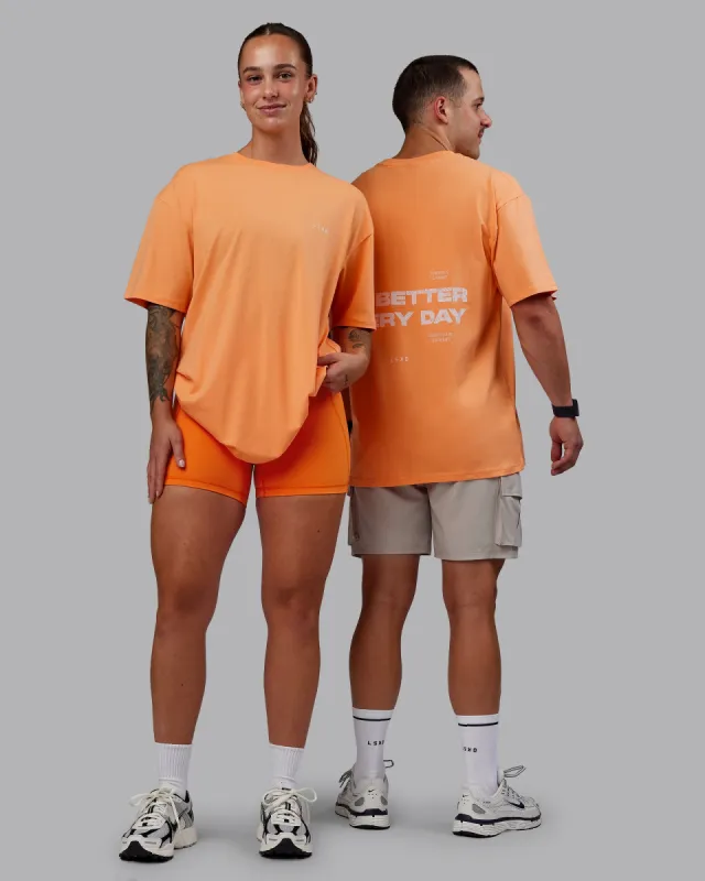 1% Better Value Series FLXCotton Tee Oversize - Sorbet-Festival Bloom sold by LSKD