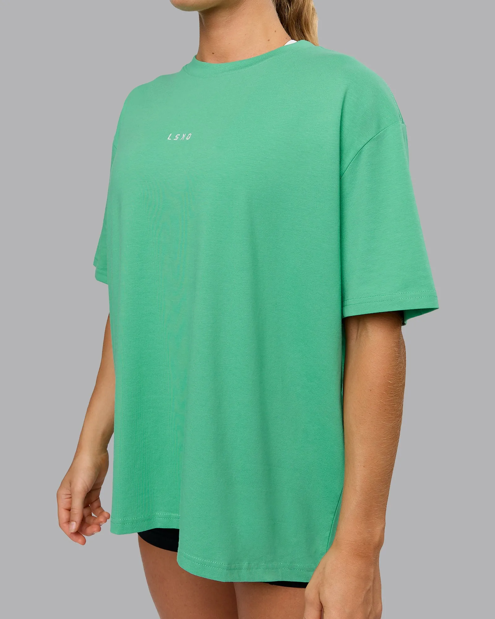 Go-To FLXCotton Oversized Tee - Mystic Green-White sold by LSKD product image thumbnail 3