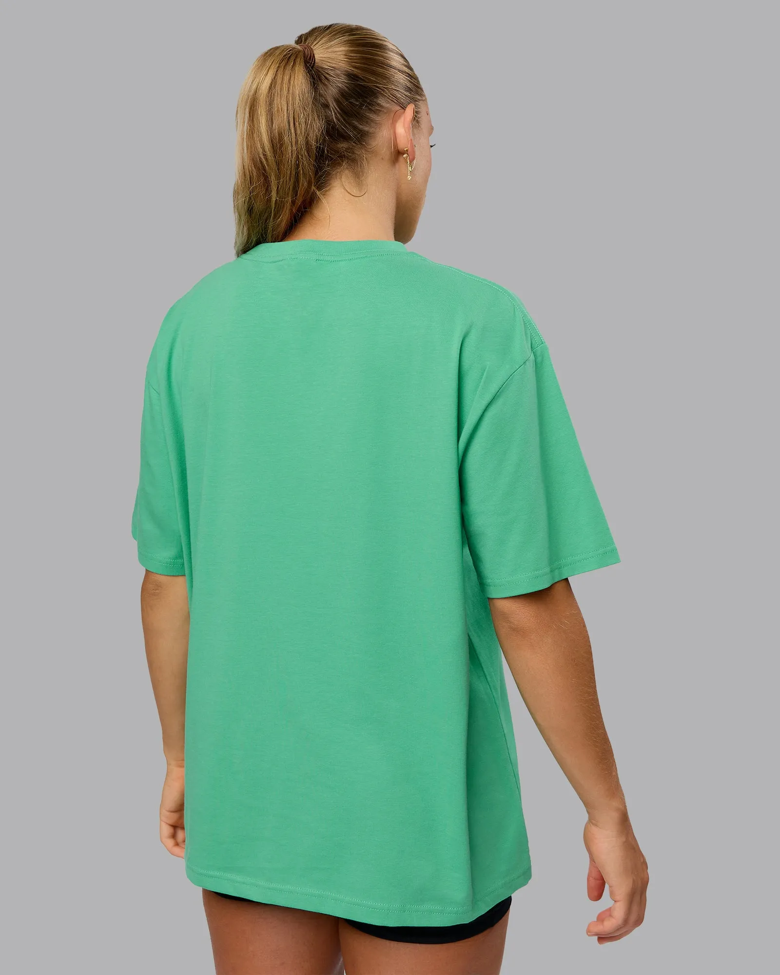 Go-To FLXCotton Oversized Tee - Mystic Green-White sold by LSKD product image thumbnail 4