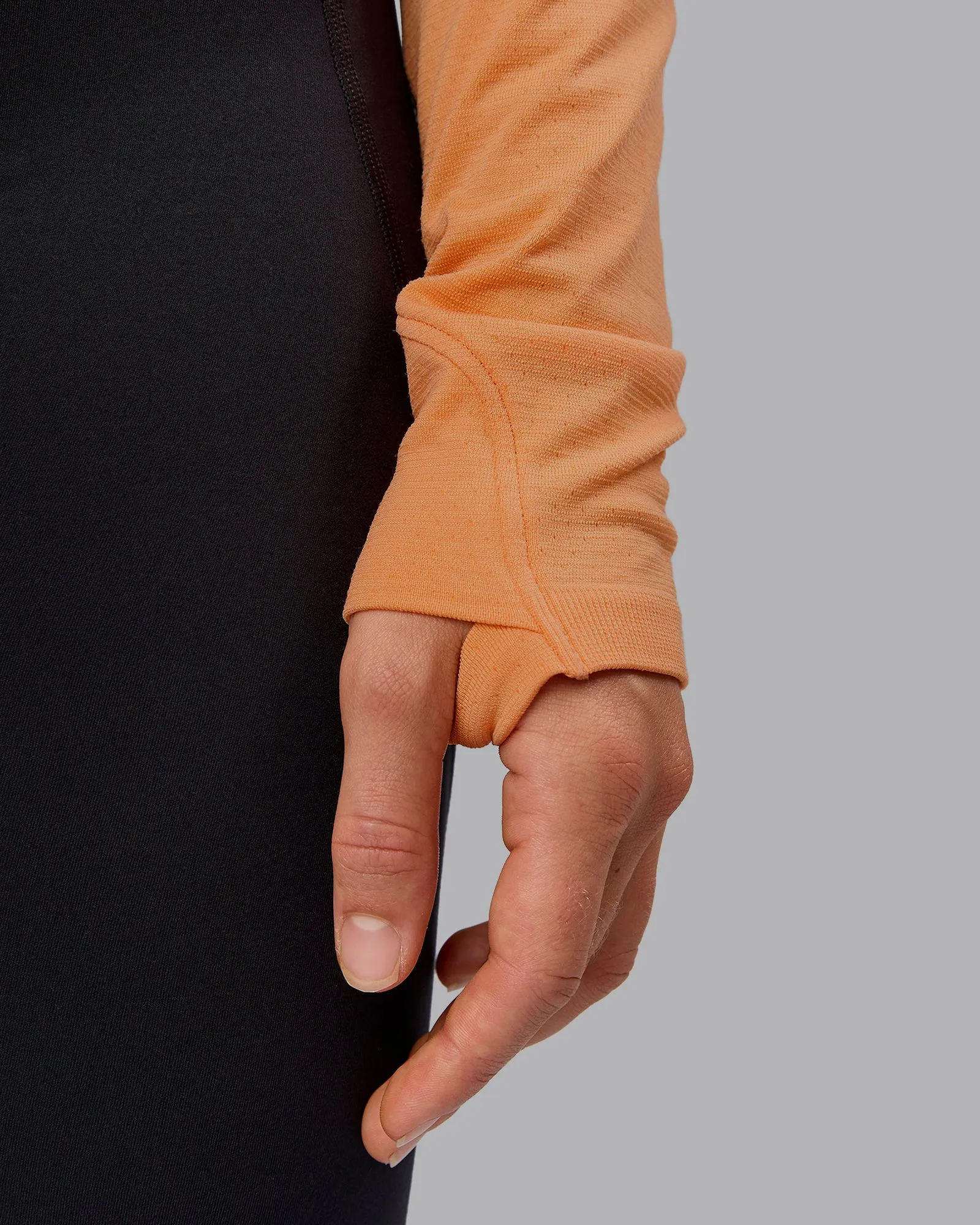 AeroFLX+ Seamless Long Sleeve Tee - Cantaloupe/Cantaloupe sold by LSKD product image thumbnail 5