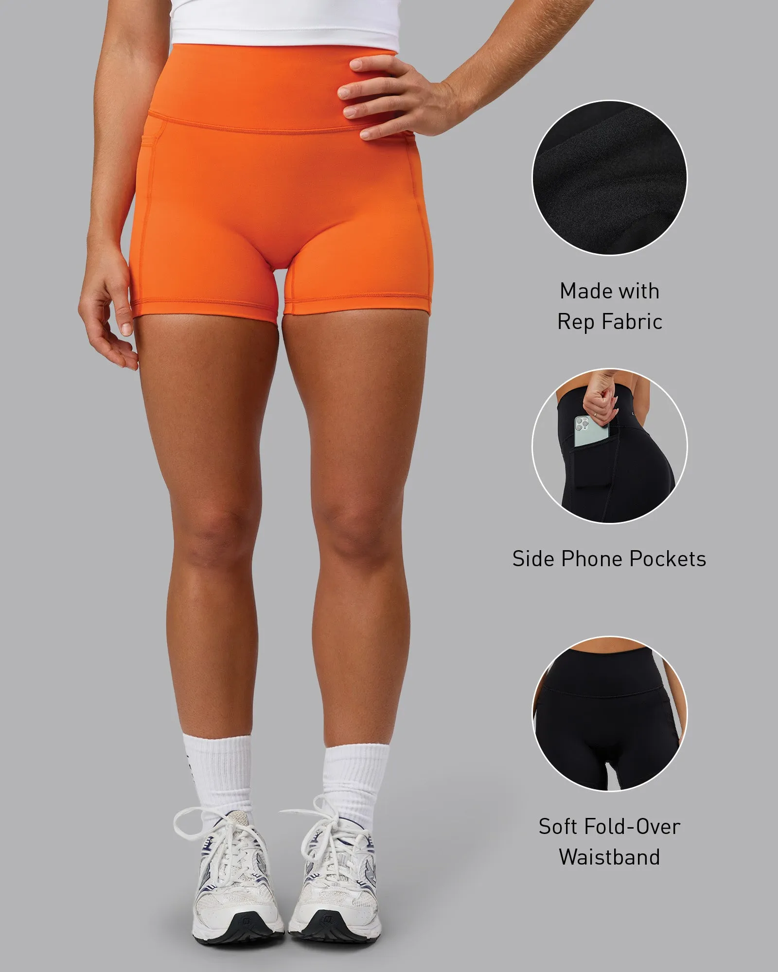 Fusion X-Short Tight With Pockets - Mandarin sold by LSKD product image thumbnail 2