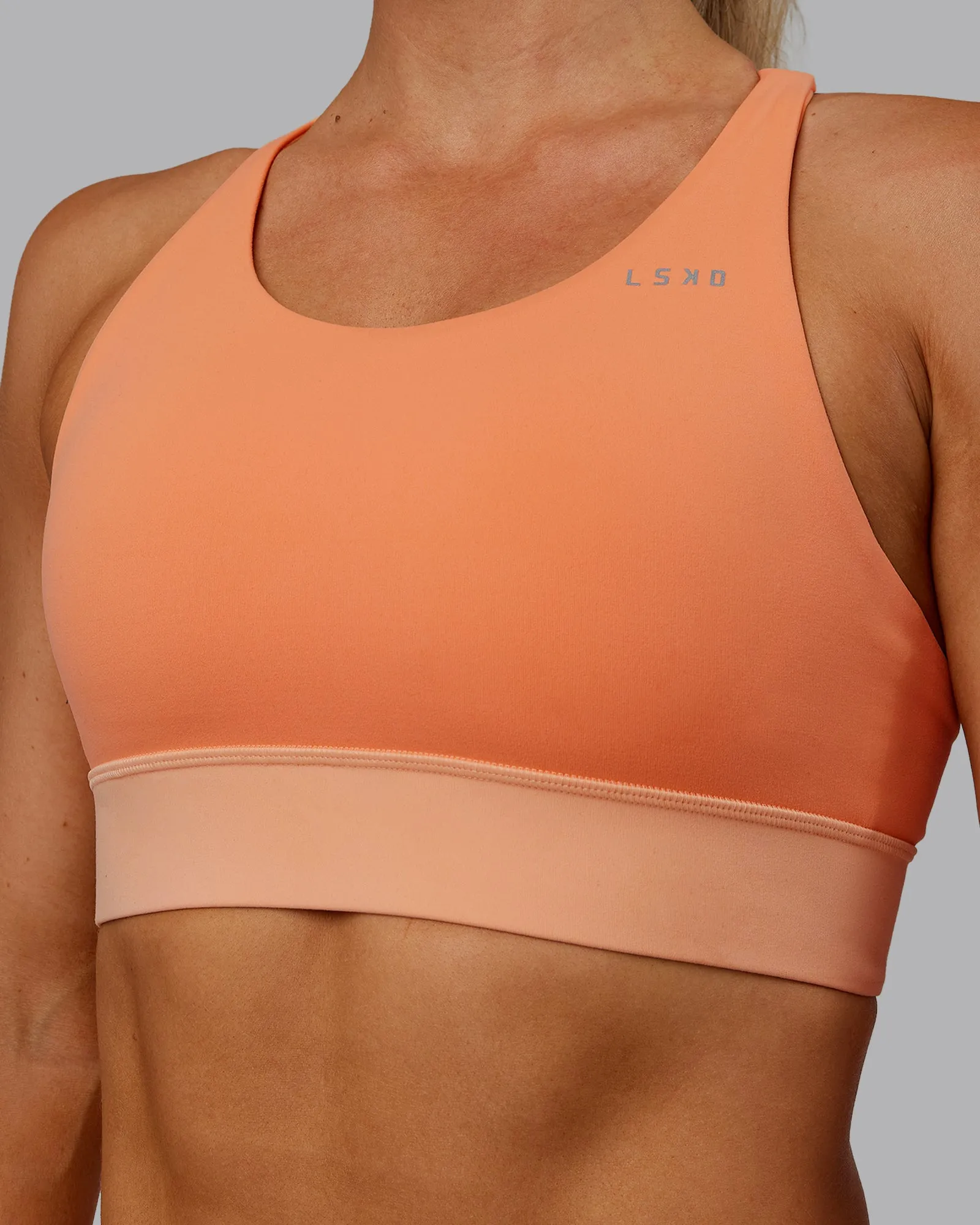 Accelerate Sports Bra - Cantaloupe Colourblock sold by LSKD product image thumbnail 3