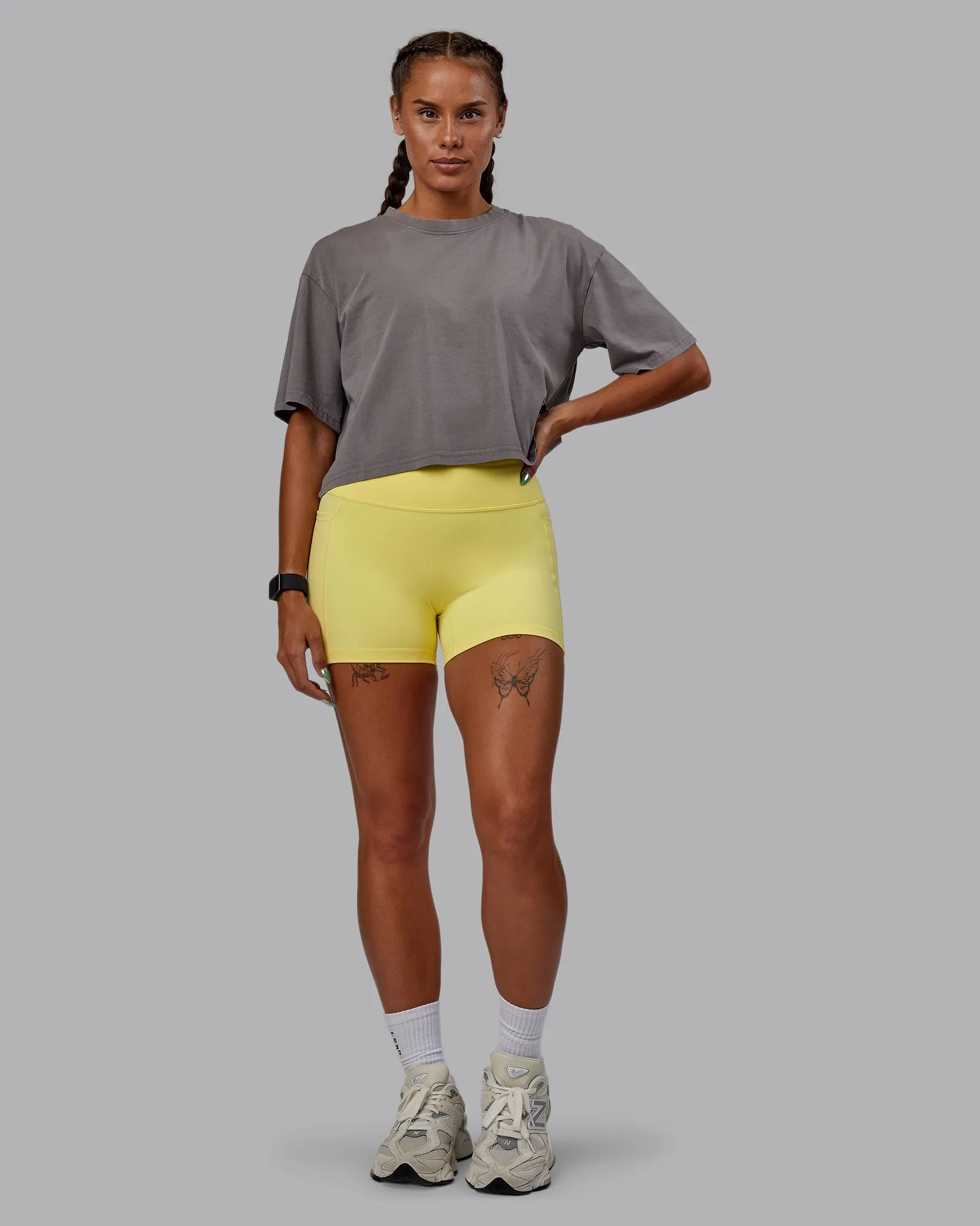 Miami 2025 FLXCotton Cropped Tee - Storm Front-Lemon Fizz sold by LSKD product image thumbnail 5
