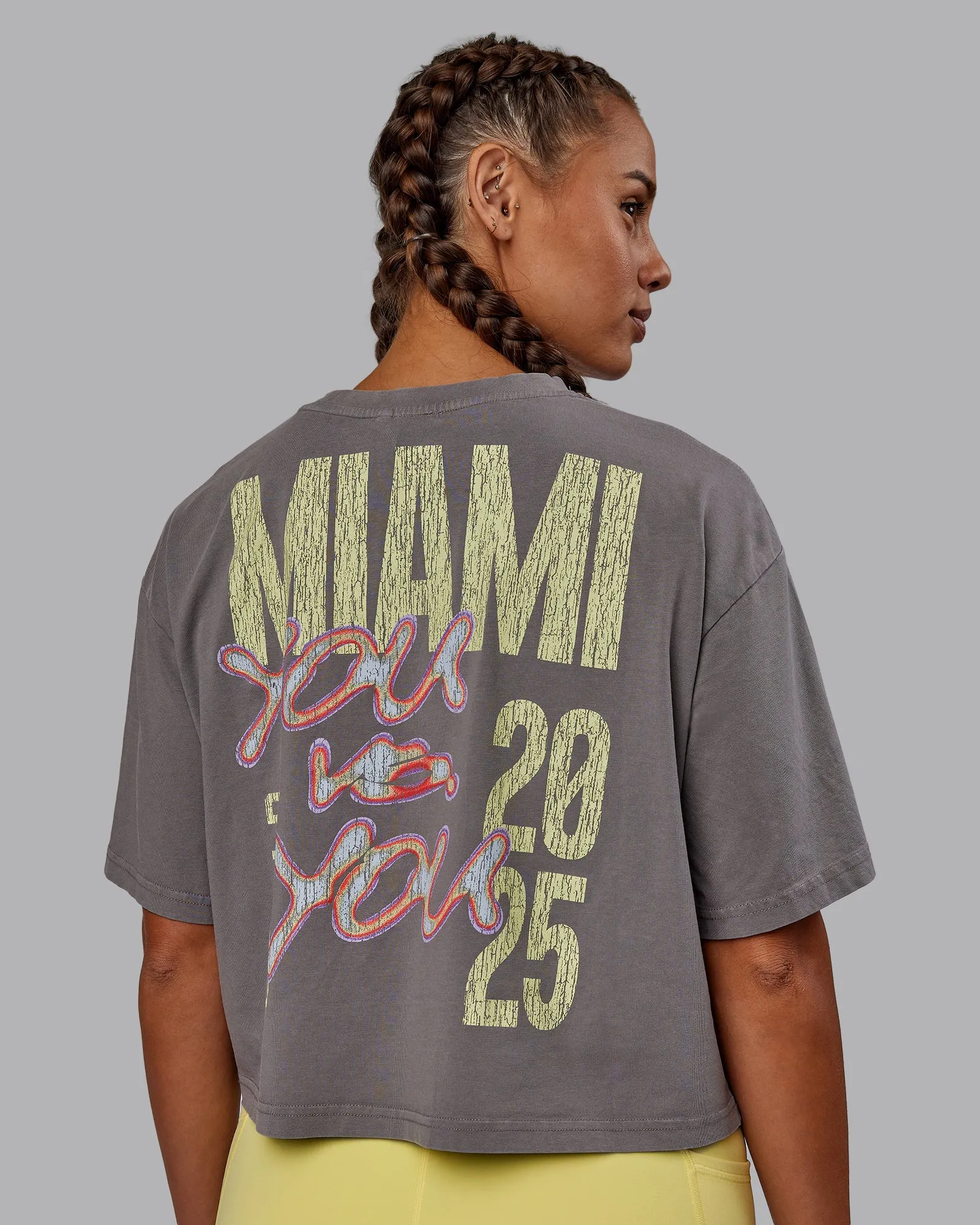 Miami 2025 FLXCotton Cropped Tee - Storm Front-Lemon Fizz sold by LSKD product image thumbnail 2