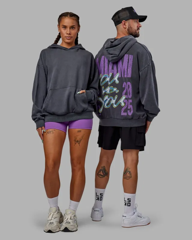 Unisex WZA25 Washed Hoodie Oversize - Black sold by LSKD