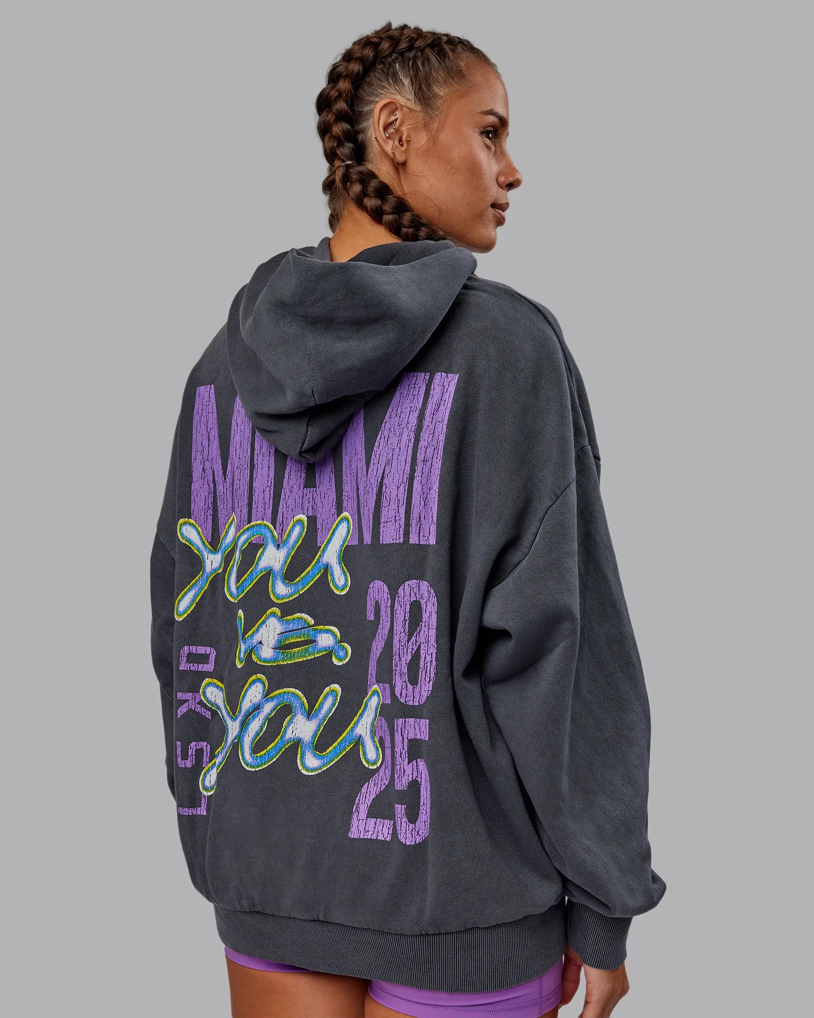 Unisex WZA25 Washed Hoodie Oversize - Black sold by LSKD product image thumbnail 3