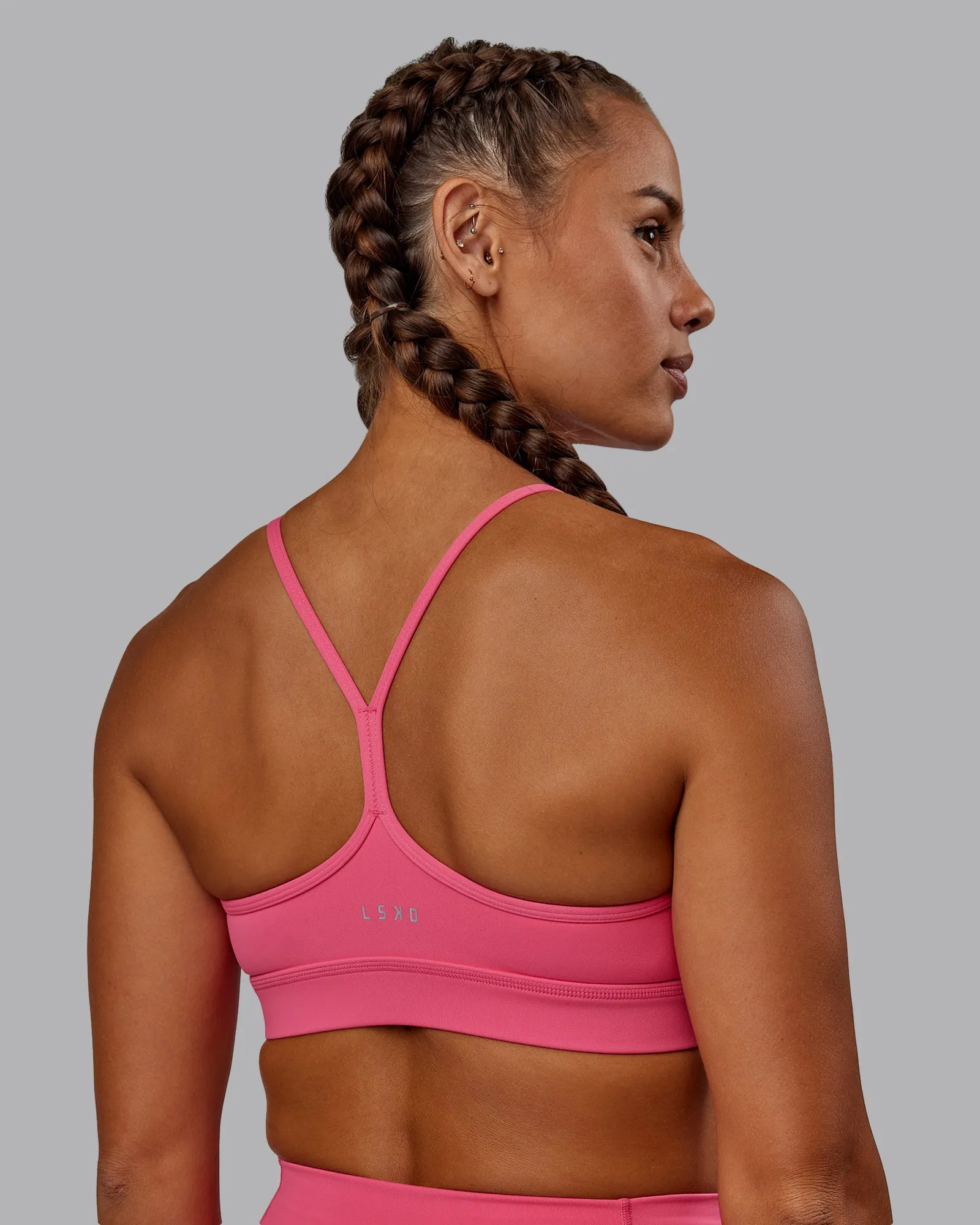 Lift High Neck Sports Bra - Hot Pink sold by LSKD product image thumbnail 2