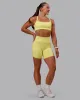 Fusion Mid Short Tight With Pockets - Lemon Fizz sold by LSKD