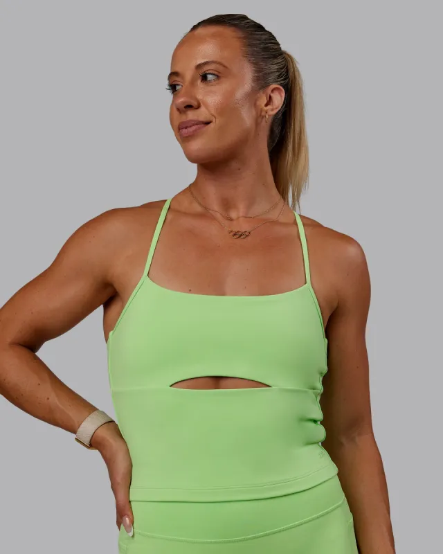 Bree Masters Form Shelf Bra Tank - Pastel Lime sold by LSKD
