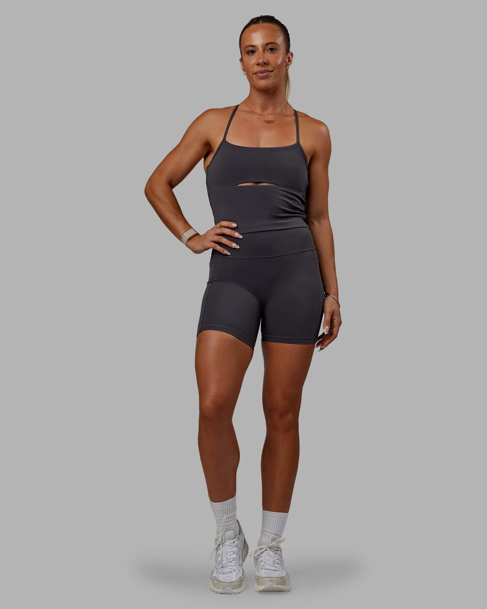Bree Masters x Fusion Mid Short with Pockets - Stormy sold by LSKD product image thumbnail 2