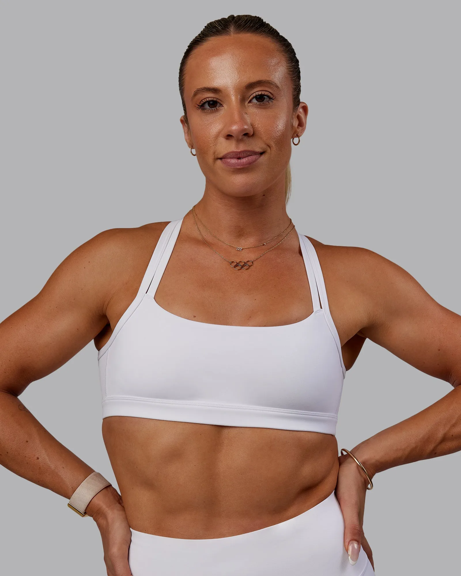 Bree Masters Velocity Sports Bra - White sold by LSKD product image thumbnail 2