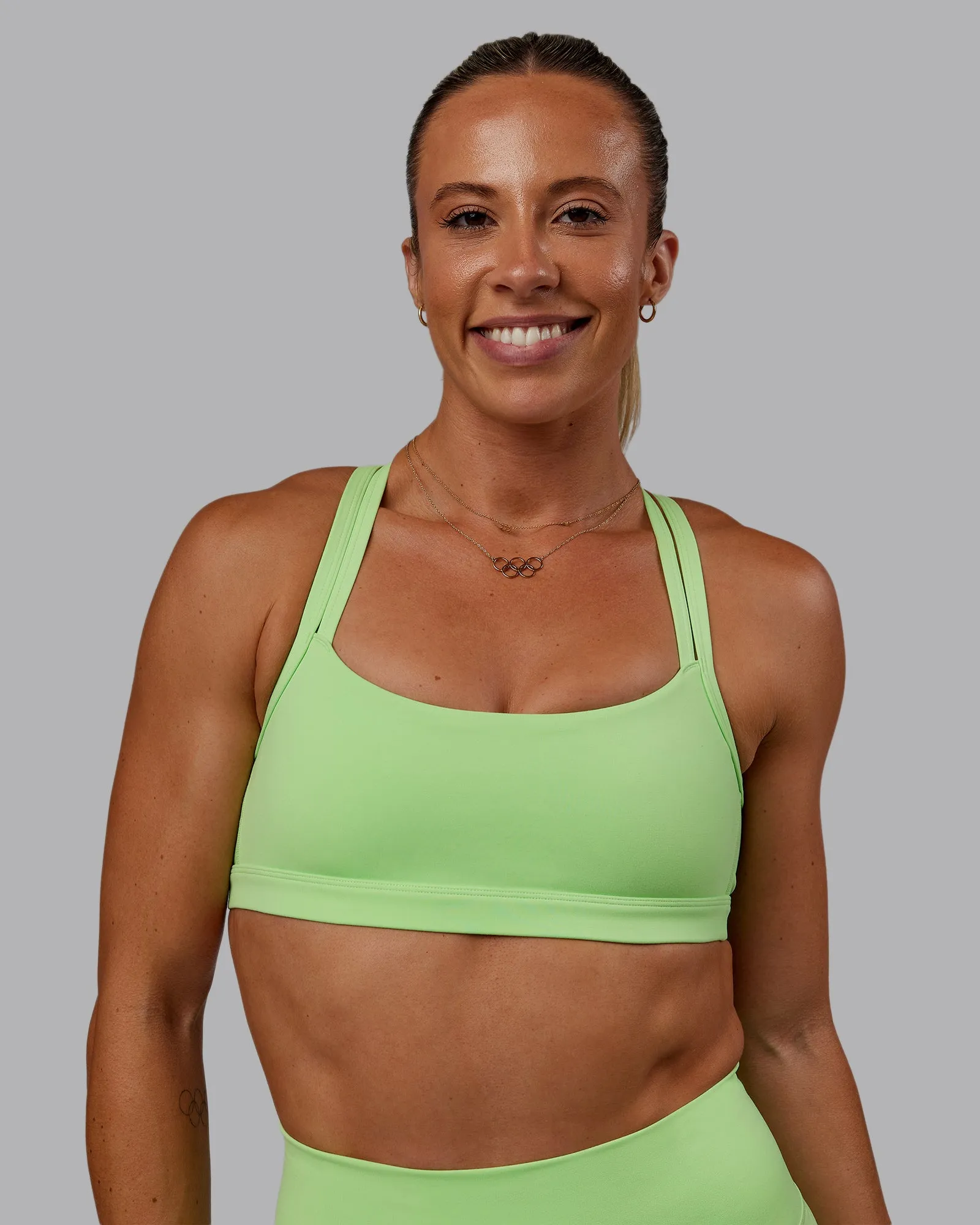 Bree Masters Velocity Sports Bra - Pastel Lime sold by LSKD product image thumbnail 2
