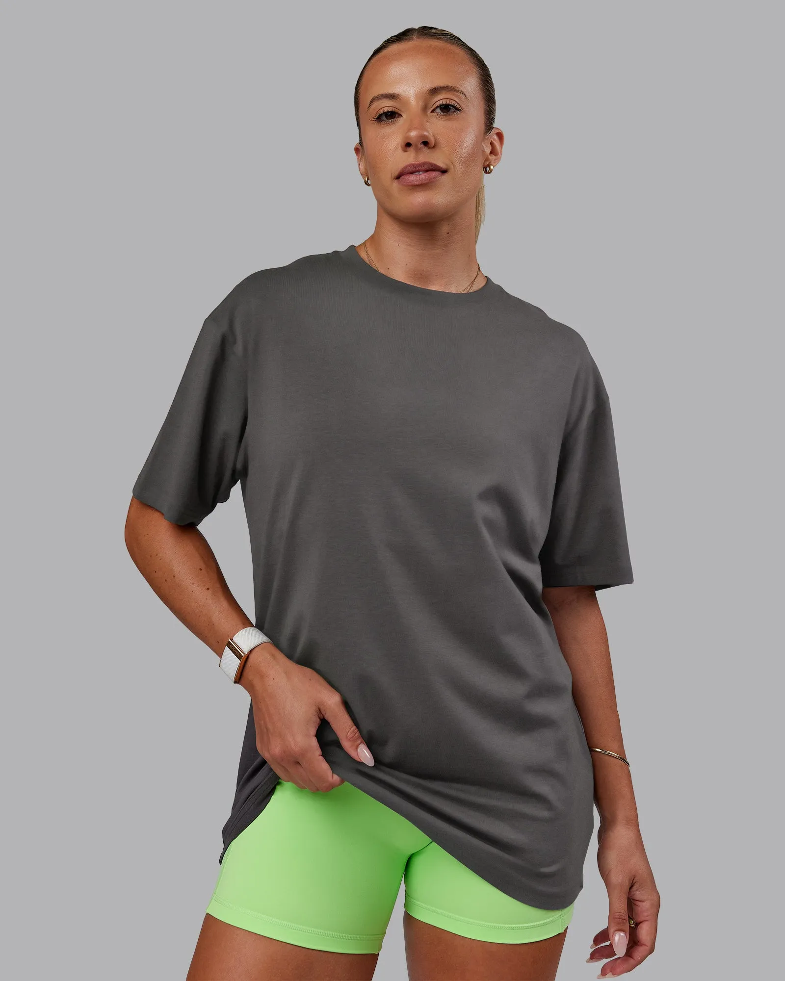 Bree Masters Vision FLXCotton Tee Oversize - Stormy-Pastel Lime sold by LSKD product image thumbnail 3