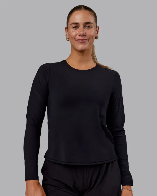 Cadence Long Sleeve Tee - Black sold by LSKD