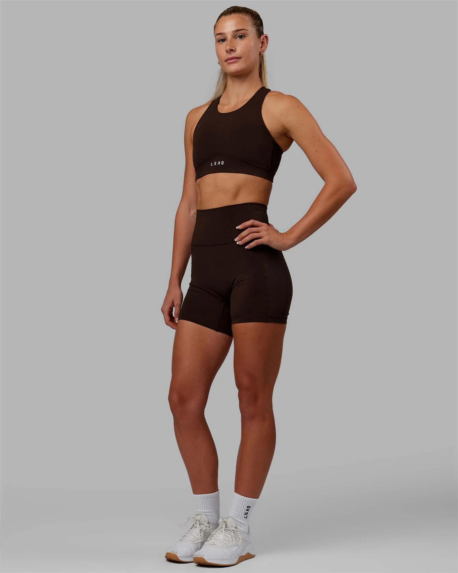 Fusion Sports Bra - Dark Chocolate sold by LSKD product image thumbnail 3
