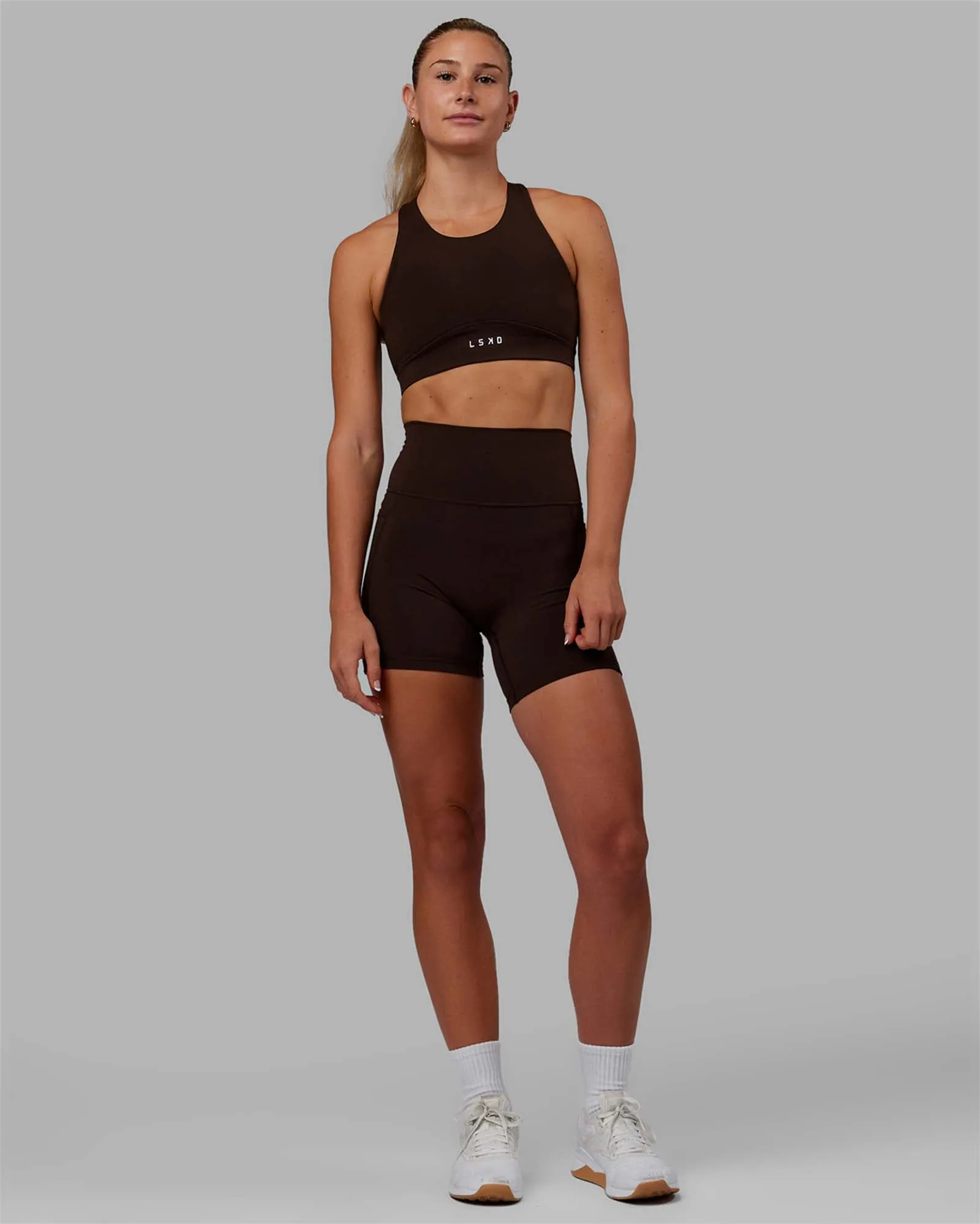 Fusion Sports Bra - Dark Chocolate sold by LSKD product image thumbnail 5