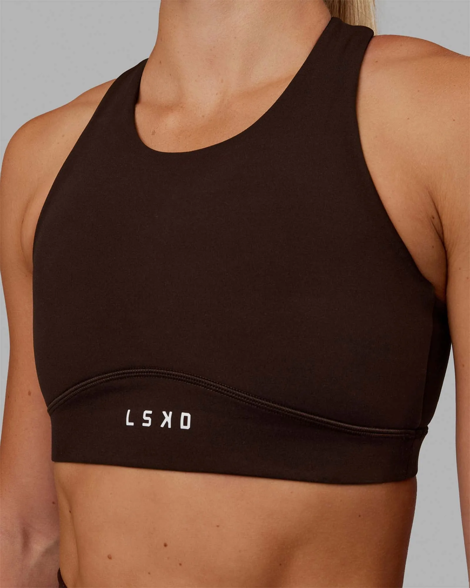 Fusion Sports Bra - Dark Chocolate sold by LSKD product image thumbnail 4