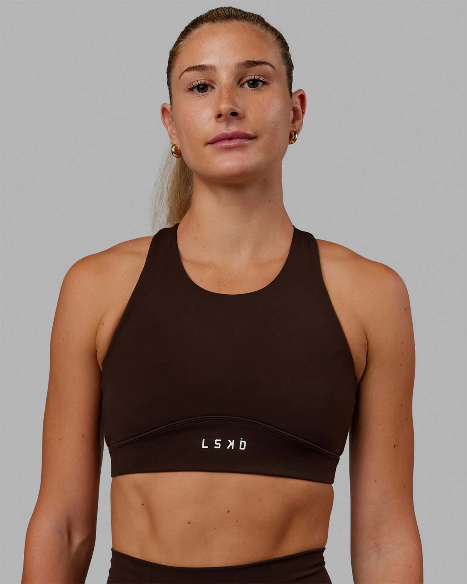 Fusion Sports Bra - Dark Chocolate sold by LSKD