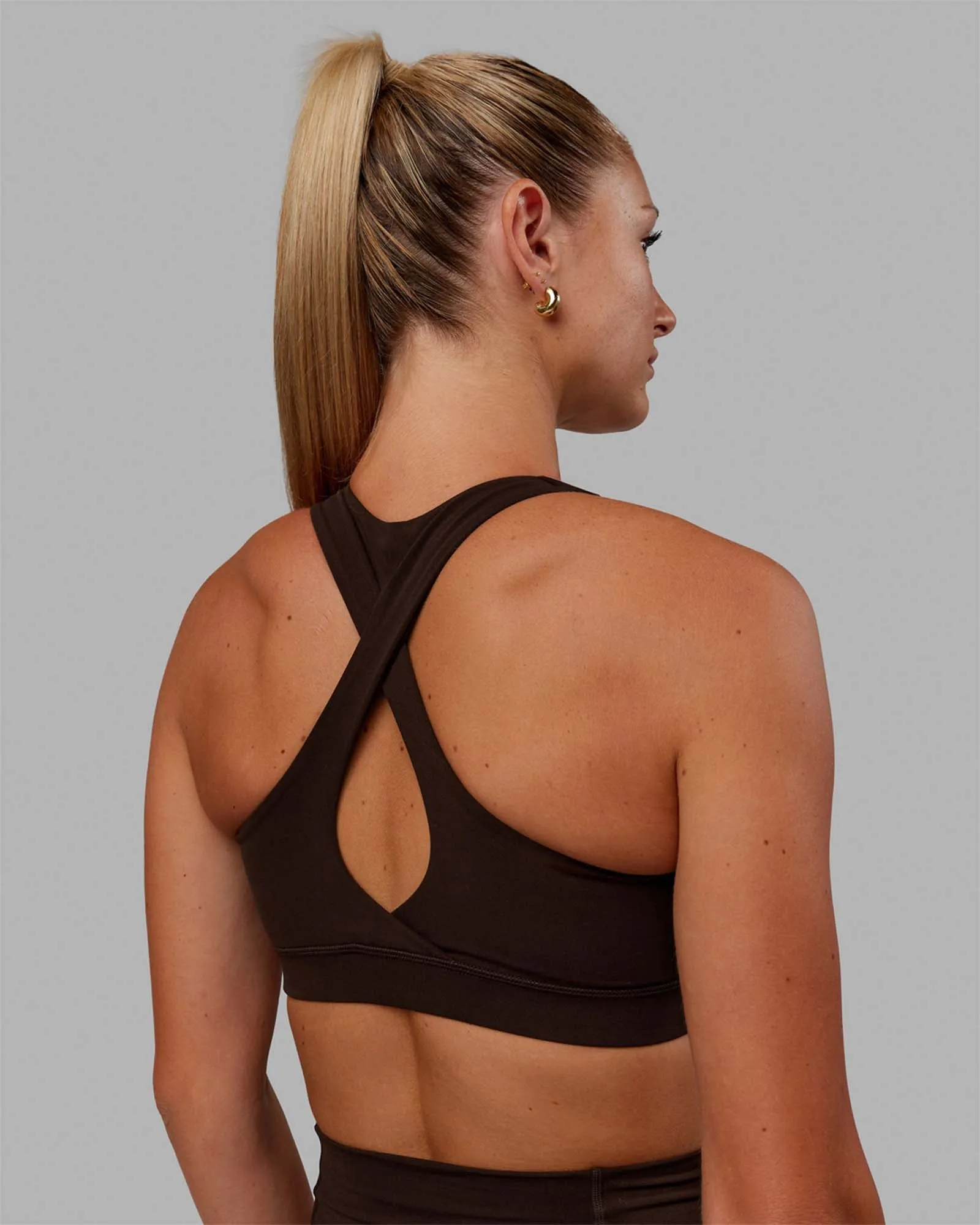 Fusion Sports Bra - Dark Chocolate sold by LSKD product image thumbnail 2
