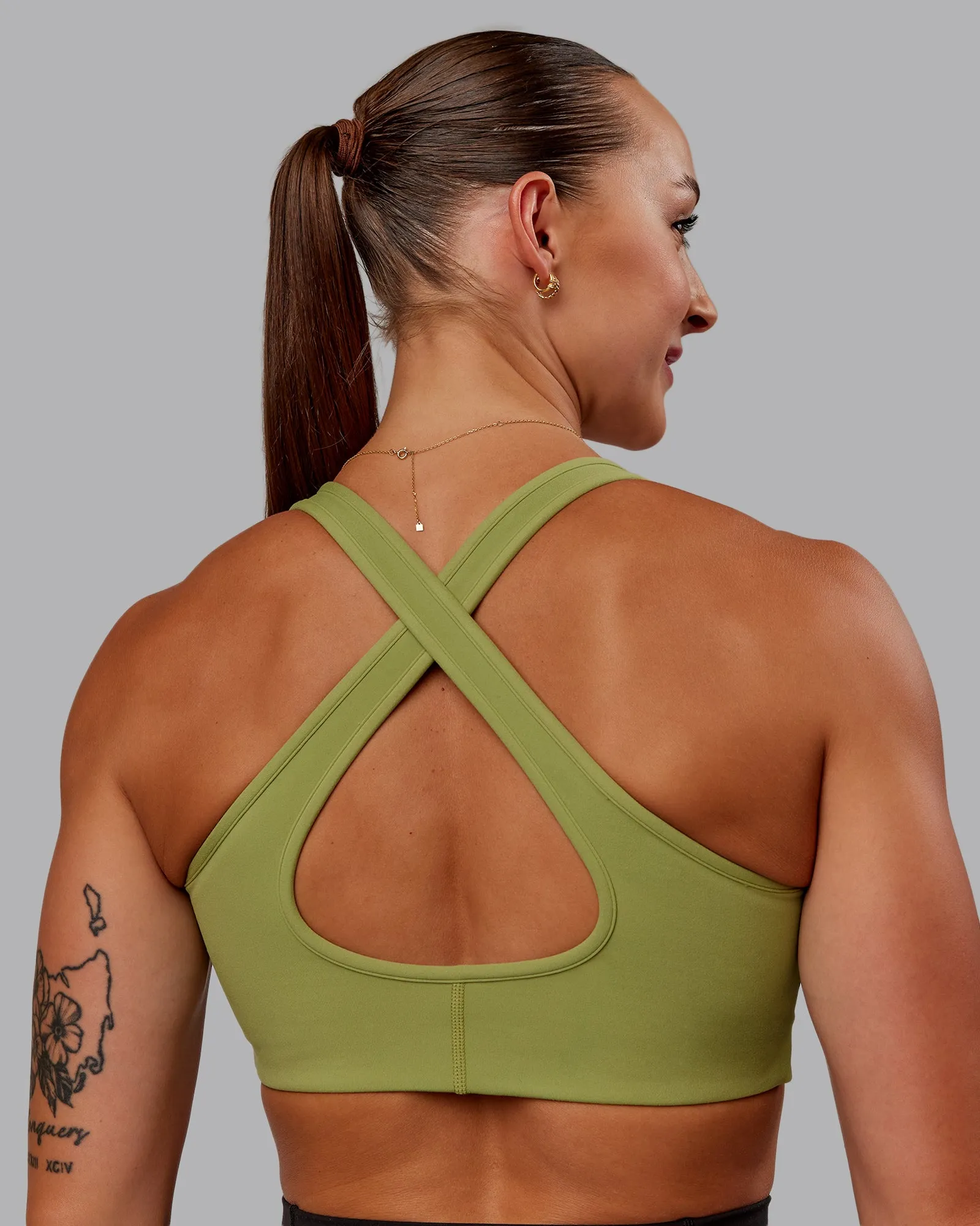 Stamina Sports Bra - Moss Stone sold by LSKD product image thumbnail 2