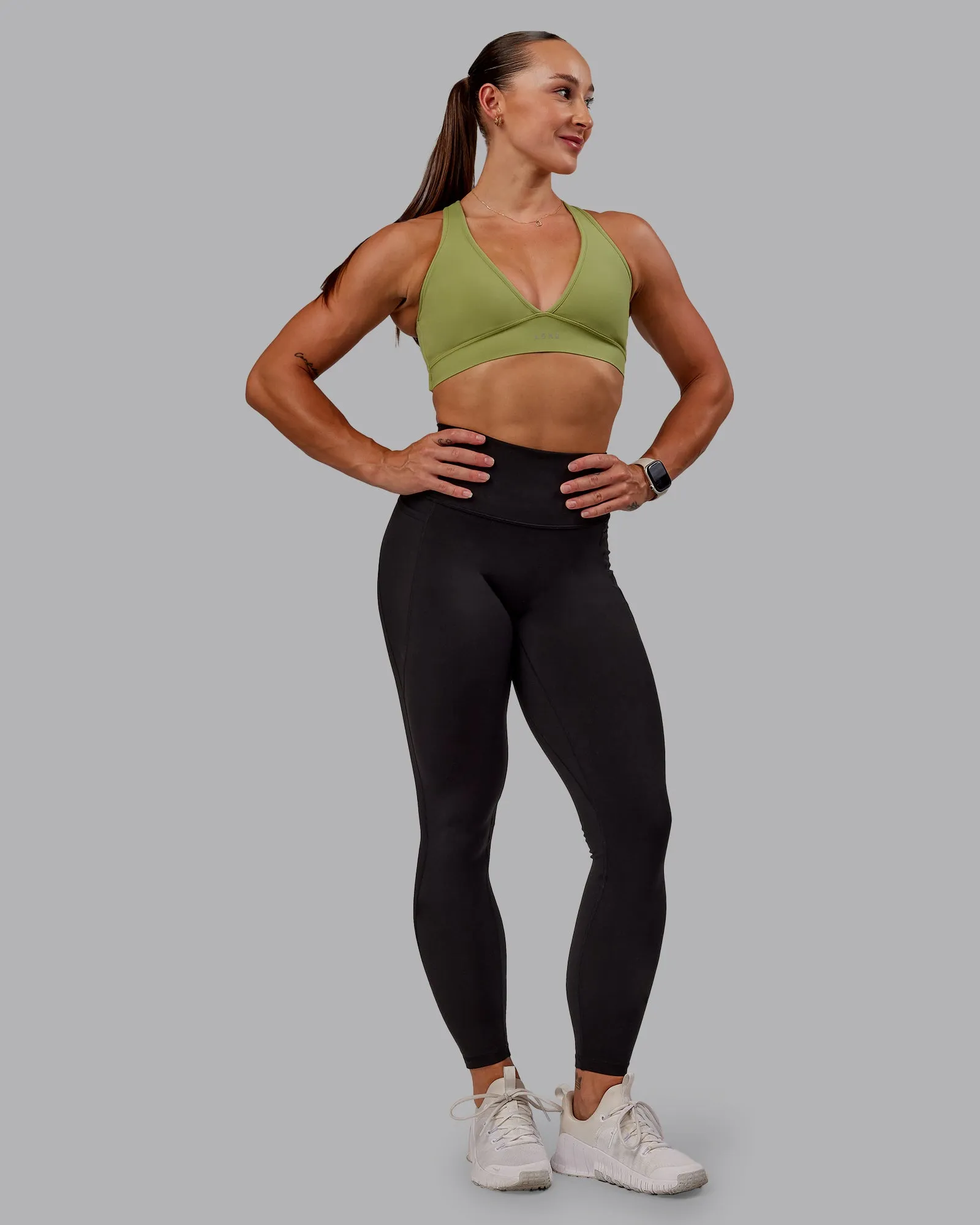 Stamina Sports Bra - Moss Stone sold by LSKD product image thumbnail 3