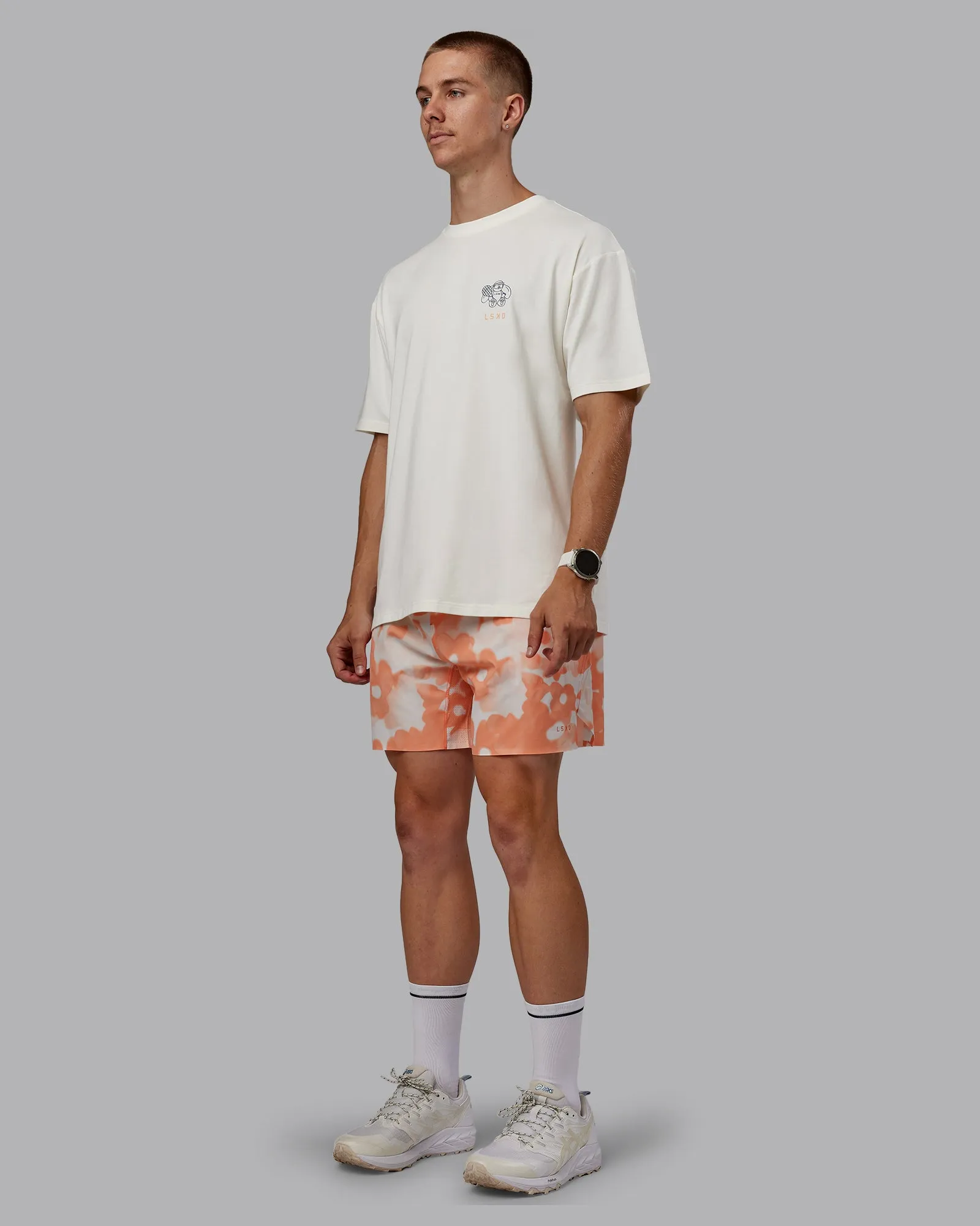 Grand Slam 6" Short - Wildflower Cantaloupe sold by LSKD product image thumbnail 5