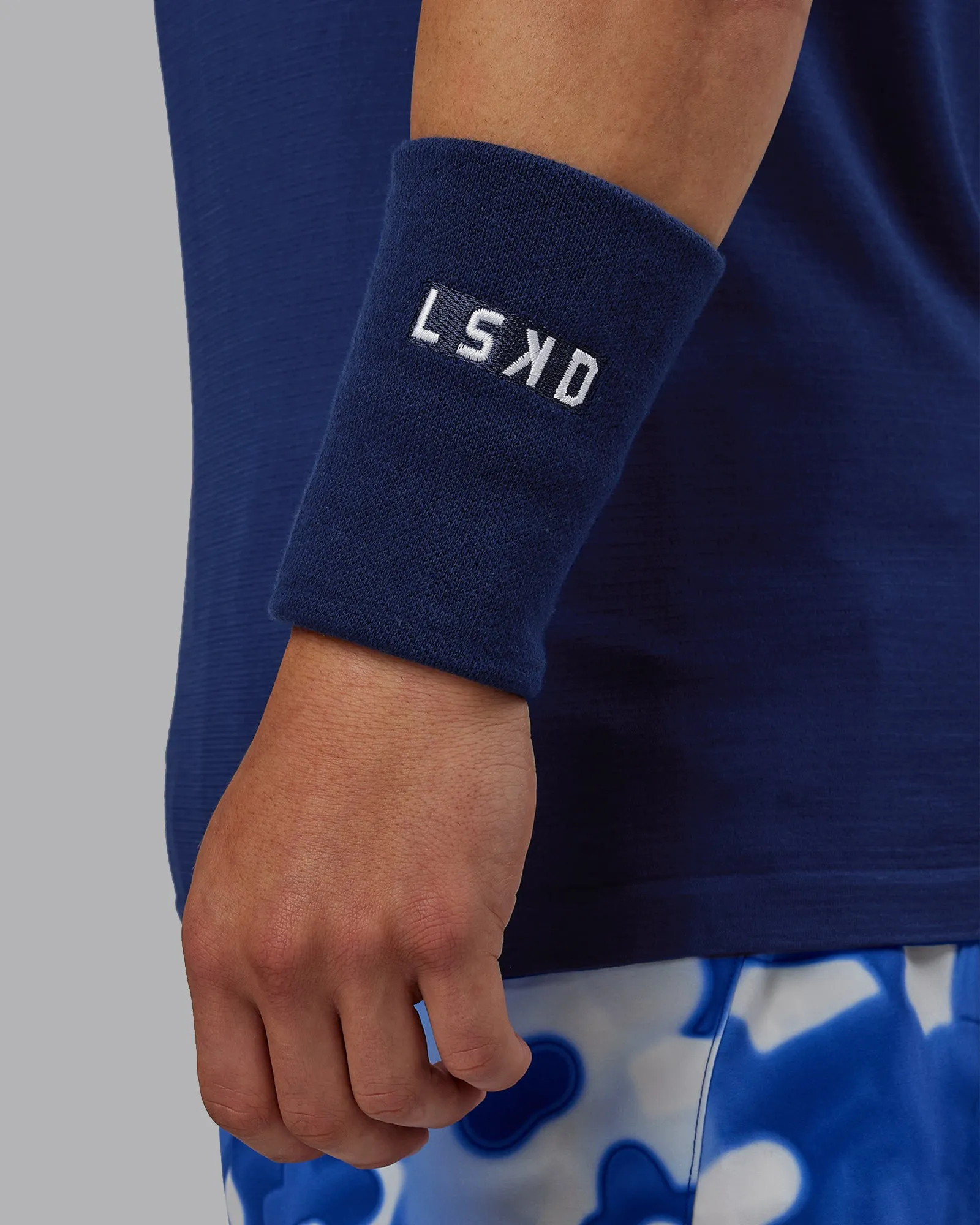 Tennis Wristband 5.5" - Midnight Blue-White sold by LSKD product image thumbnail 2